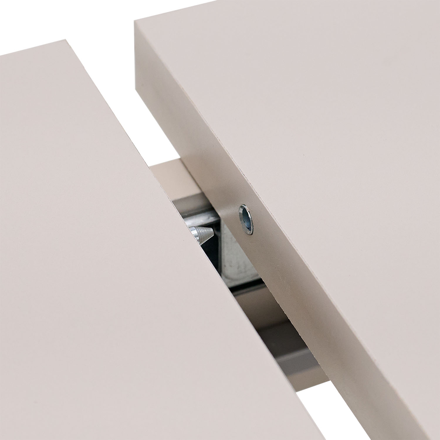 Modern Dining Table Kitchen Table Wooden Table 160x80 cm Beige Grey 8 Seater Extendable