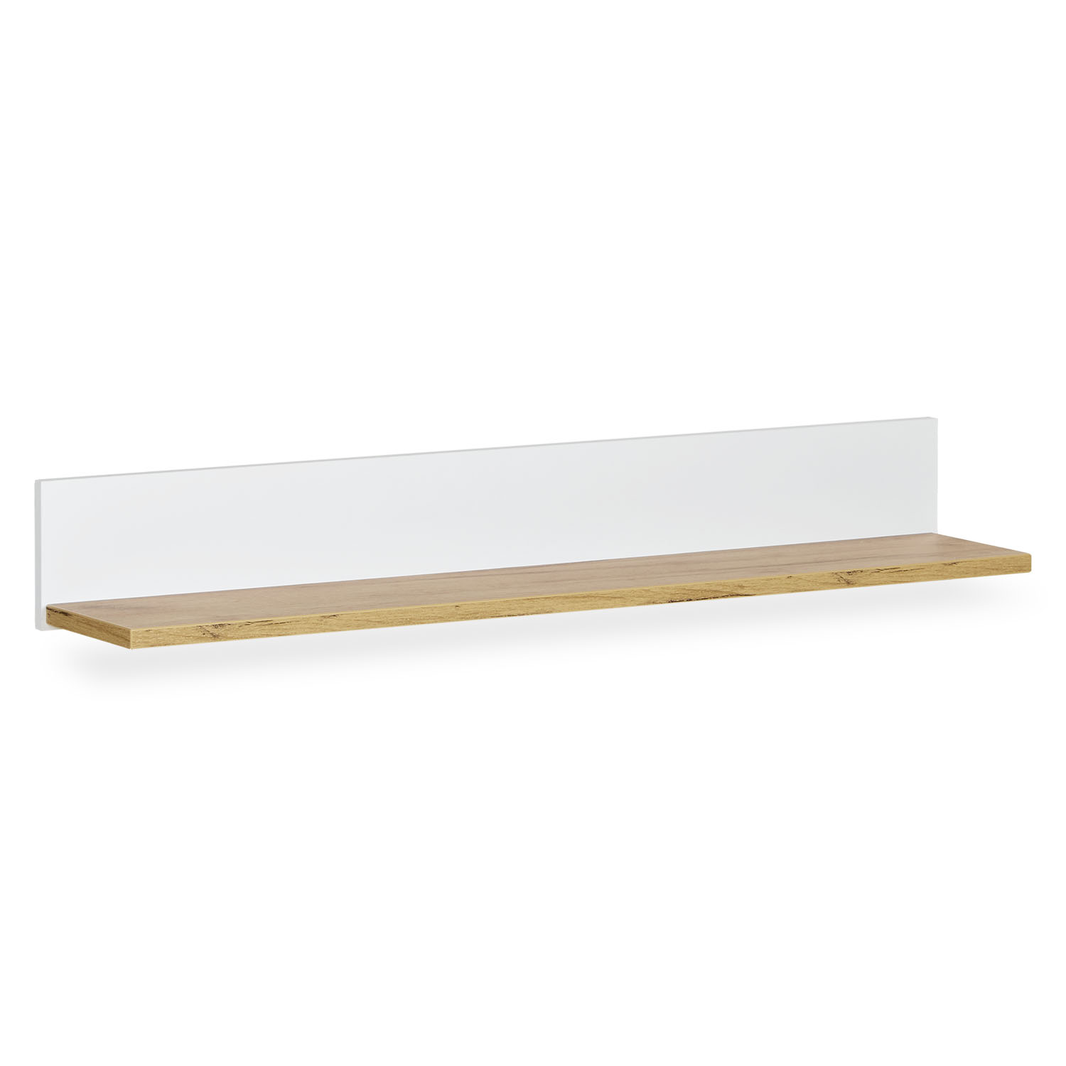 Shelf Wall Shelf 115 cm White Hanging Shelf Wood Natural Oak Kitchen Shelf Country Style
