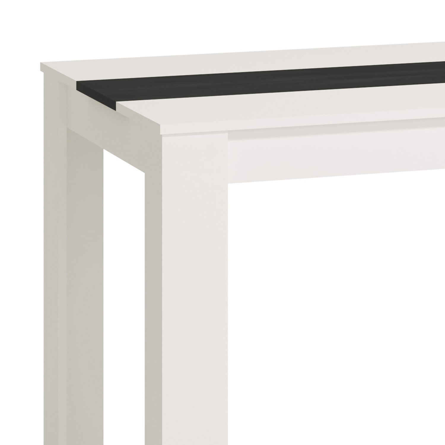 Modern Dining Table Kitchen Table Wooden Table 135x80 cm White Black 6 Seater