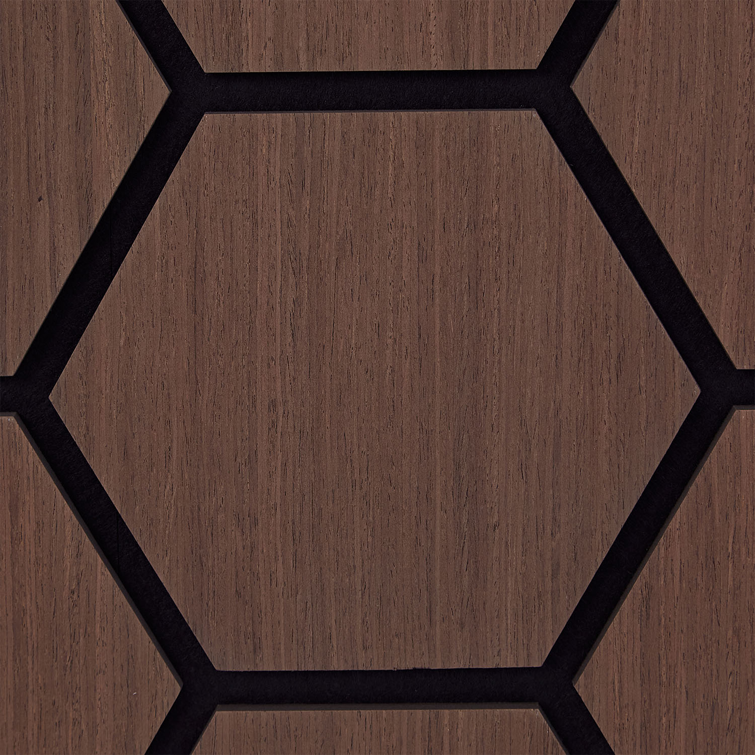 Acoustic Panels Wall Panels Hexagon Honeycomb 76 x 62 cm Brown Walnut | Wood | 8-piece Set | 3D