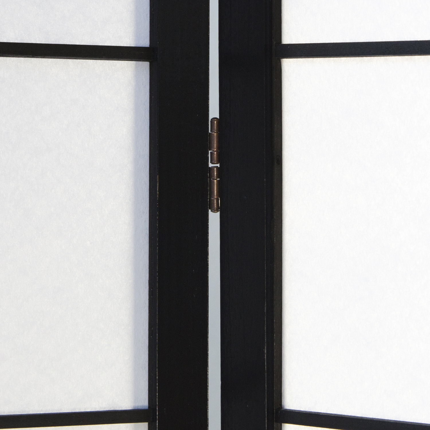 Paravent Black Shoji Rice Paper White | 4-panel | Wood | Room Divider Partition Privacy Screen