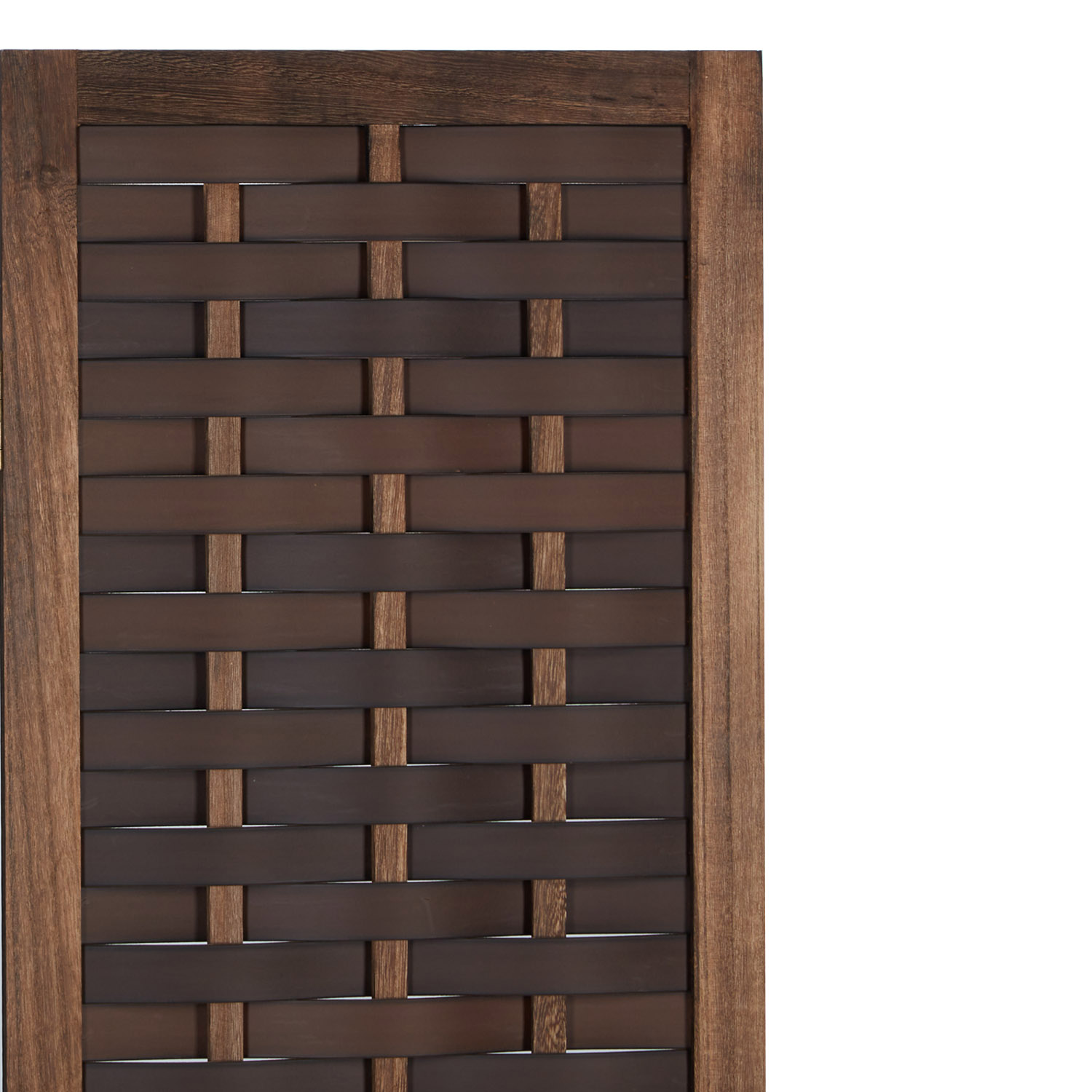 Paravent Brown Rattan-Style | 3-panel | Wood | Room Divider Partition Privacy Screen