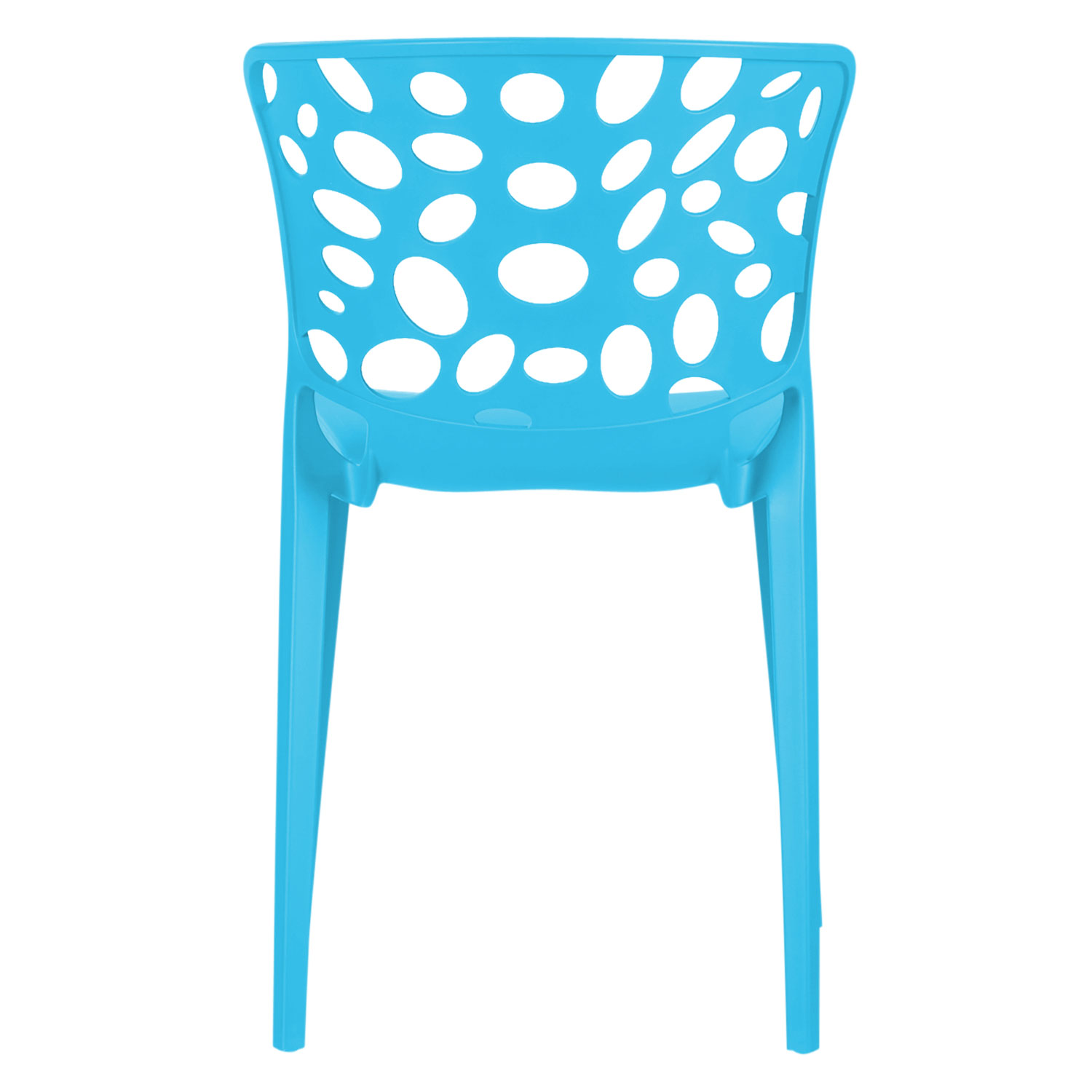 Garden chair Set of 6 Modern Blue Camping chairs Outdoor chairs Plastic Stacking chairs Kitchen chairs