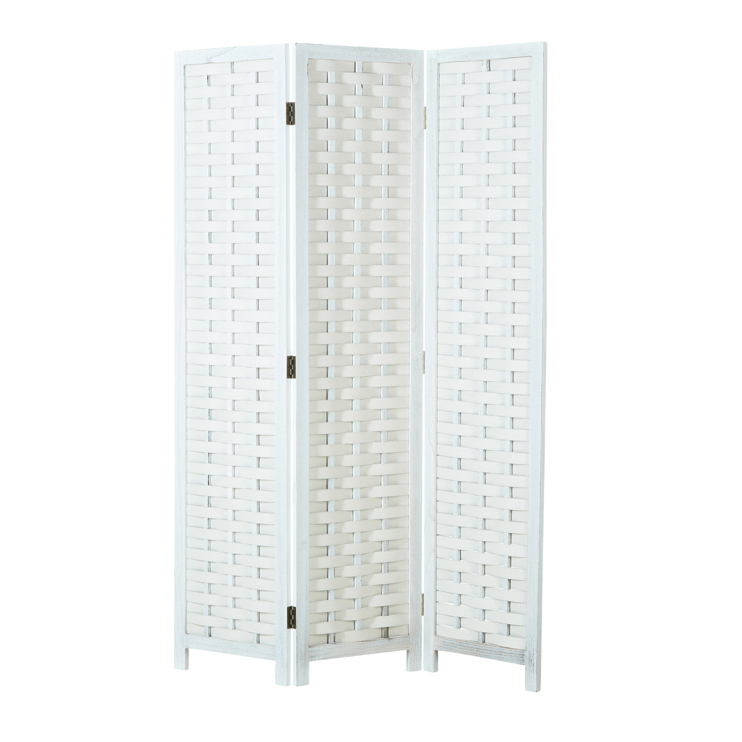 Paravent Natural Rattan-Style | 3-panel | Wood | Room Divider Partition Privacy Screen