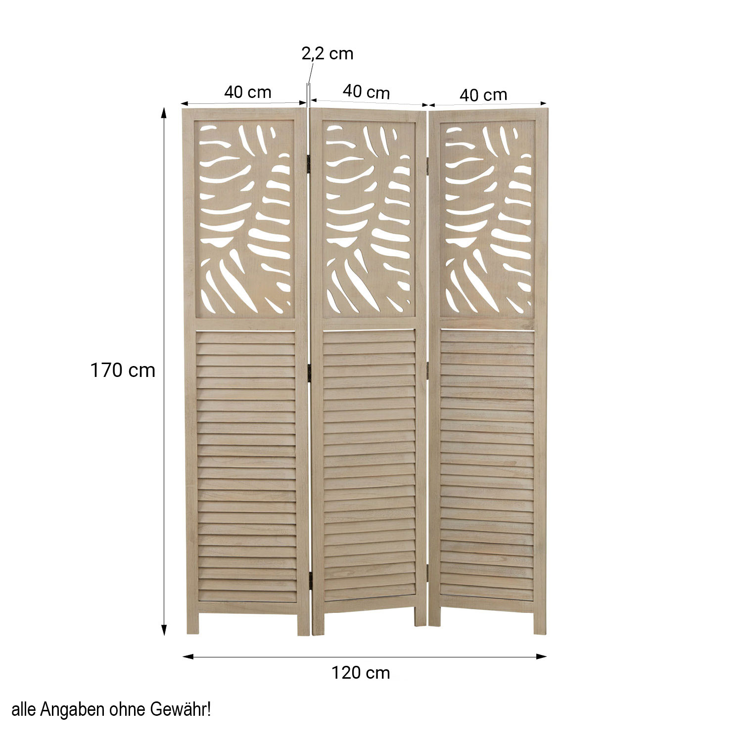 Room Divider Privacy Screen Paravent 3 Panel Foldable Wooden Screen Sand Beige