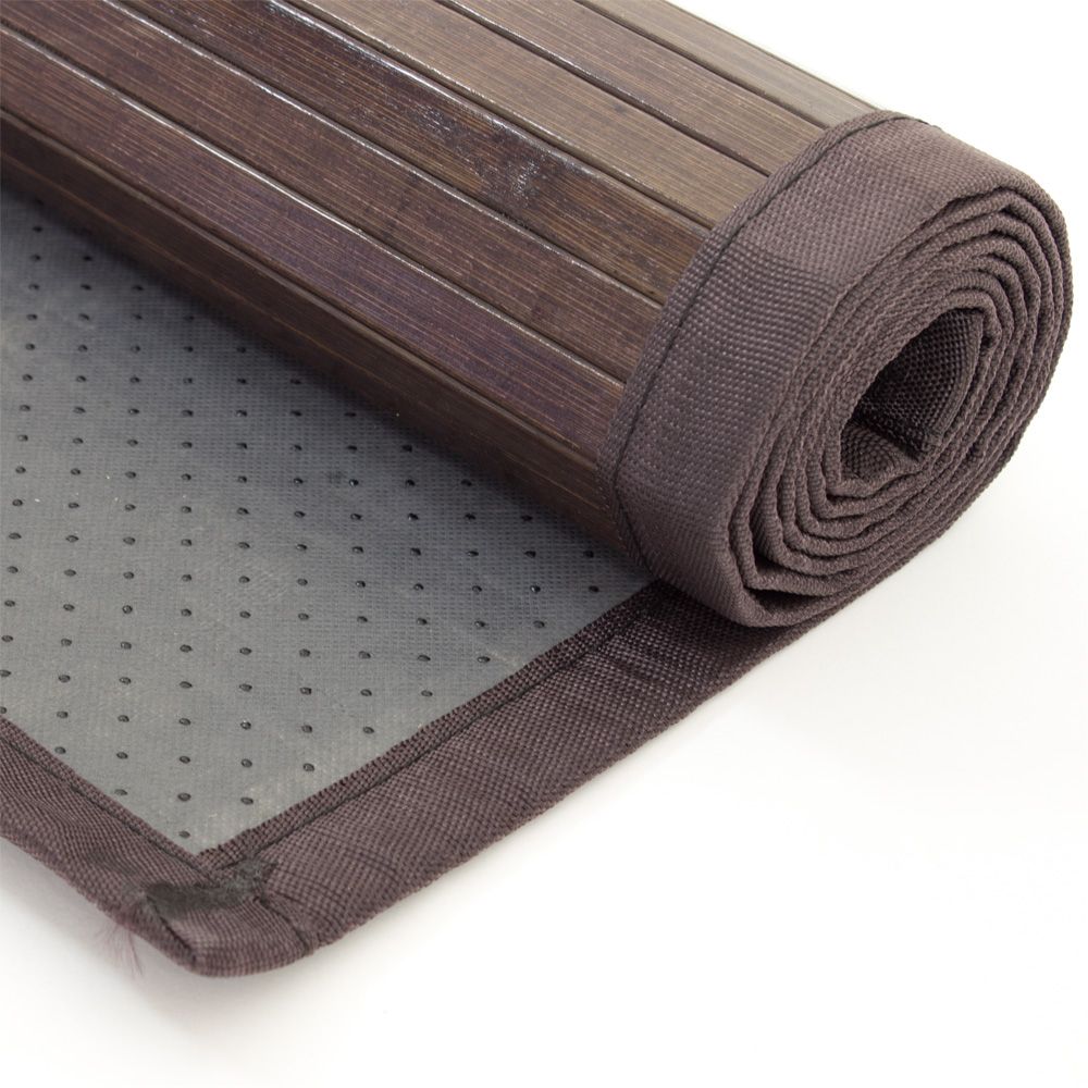 Bamboo carpet Rug 120x180 in darkbrown