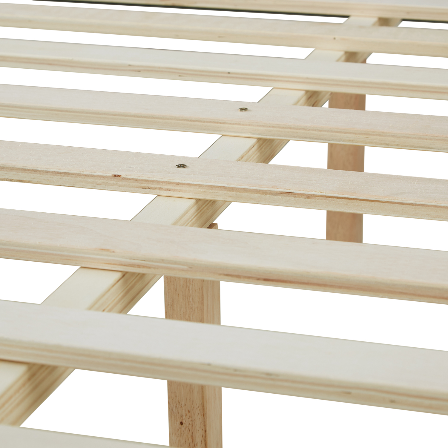 Upholstered bed 140x200 cm grey cord | with slatted frame | double fabric bed frame