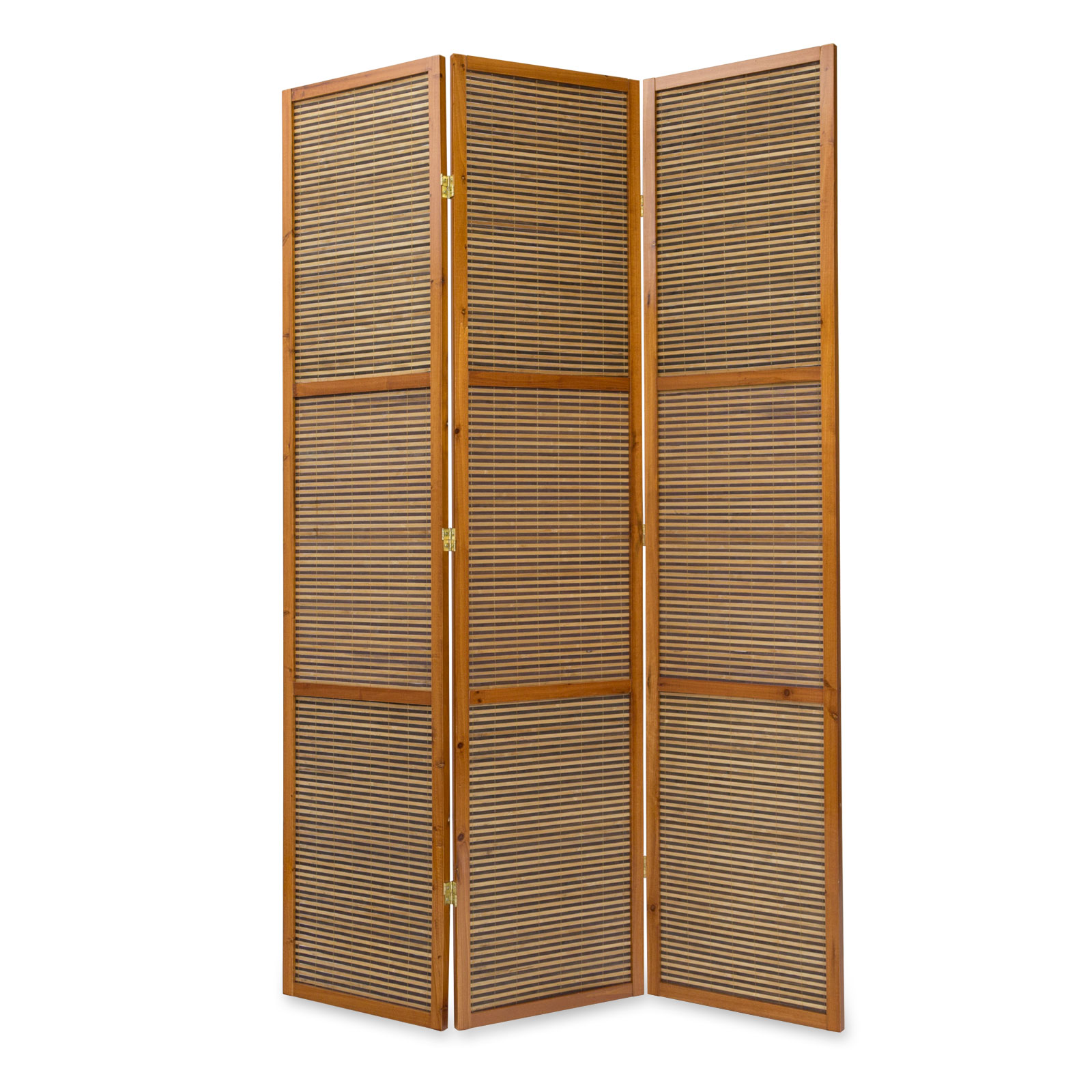 Paravent room divider 3 4 parts 2 m wood partition wall privacy screen  brown