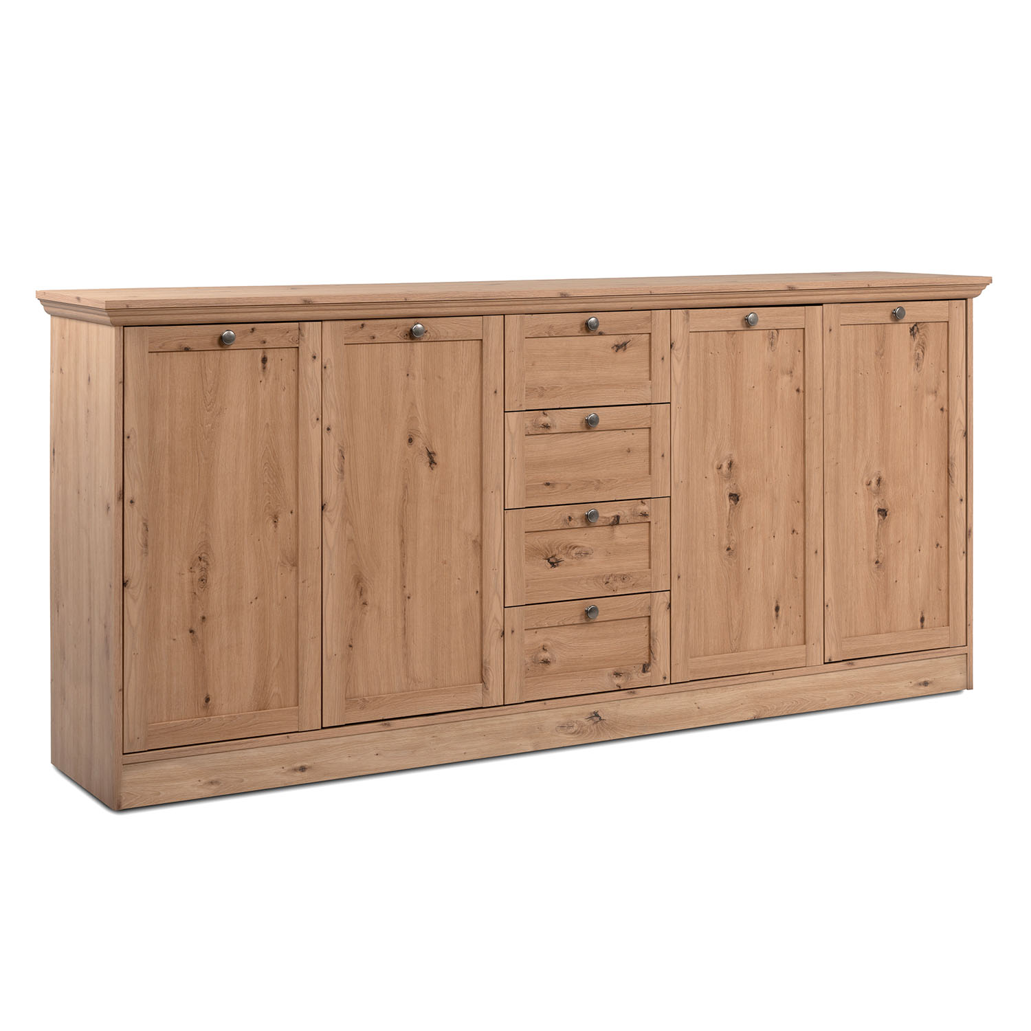 Sideboard Country Style Chest of Drawers Living Room Cupboard Cabinet Wood Oak Storage Highboard