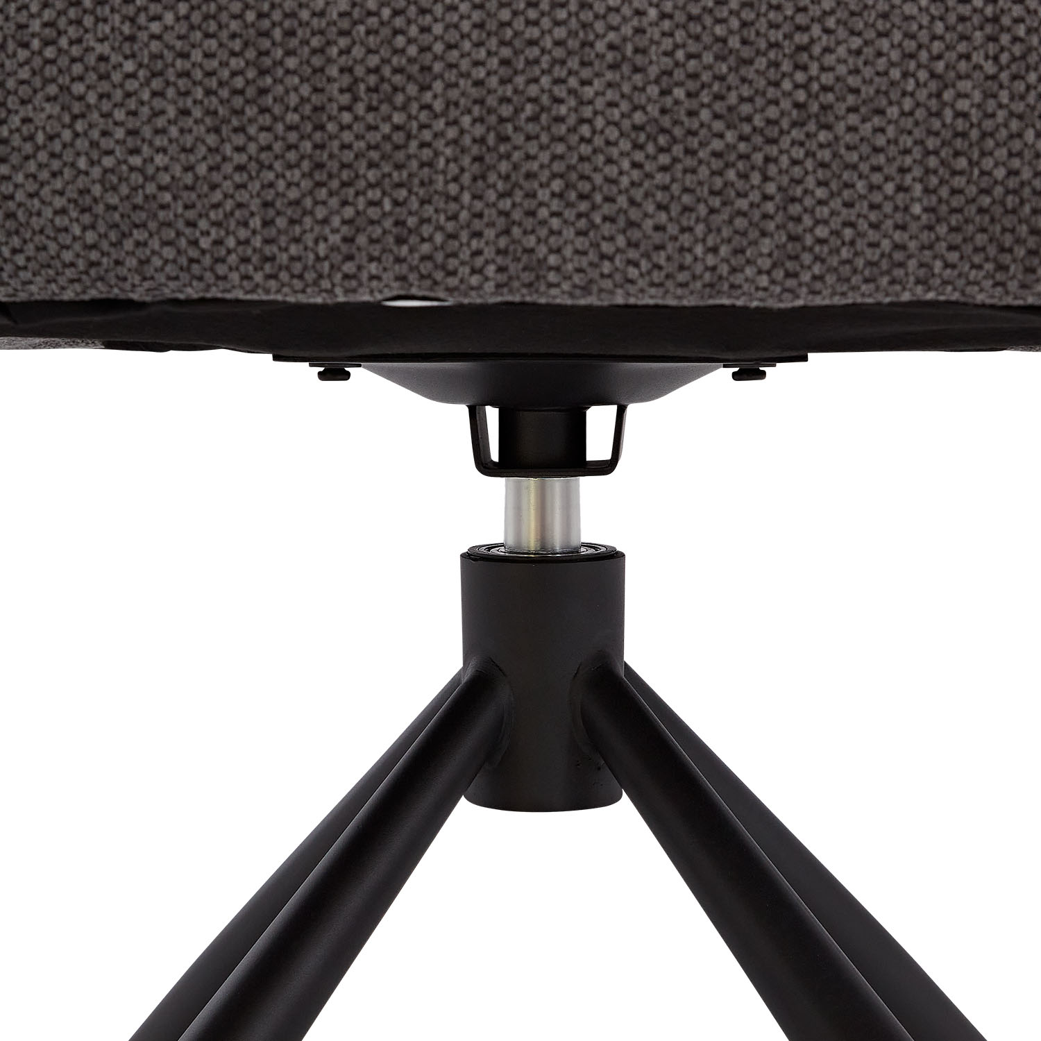 Dining set | 4-piece set upholstered chairs anthracite with armrest | swivel | dining table brown metal frame oval 200 cm