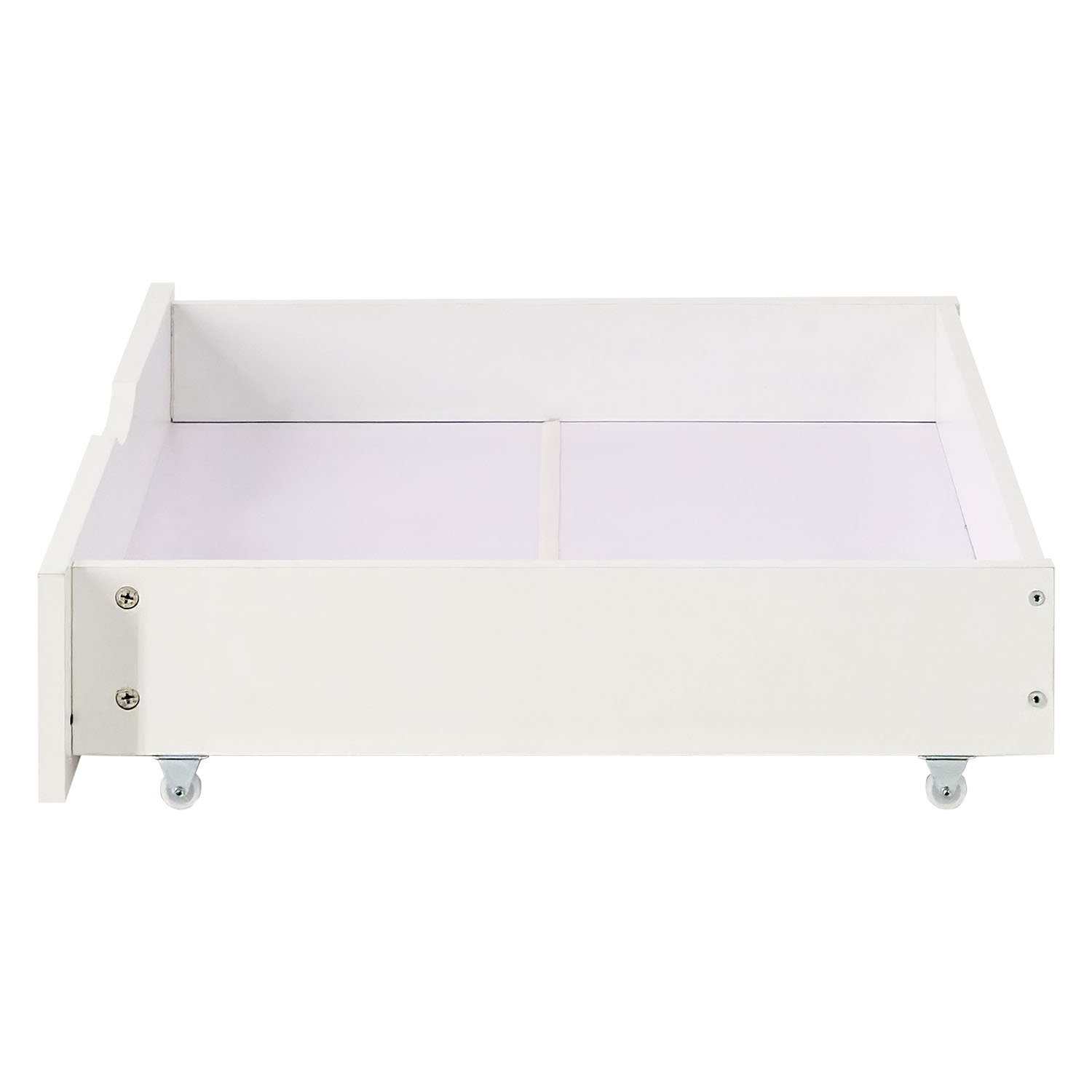 Under Bed Storage 2 Wooden Bed Drawers White Below Bed Storage Unit Organizer Pull-out Bed Box