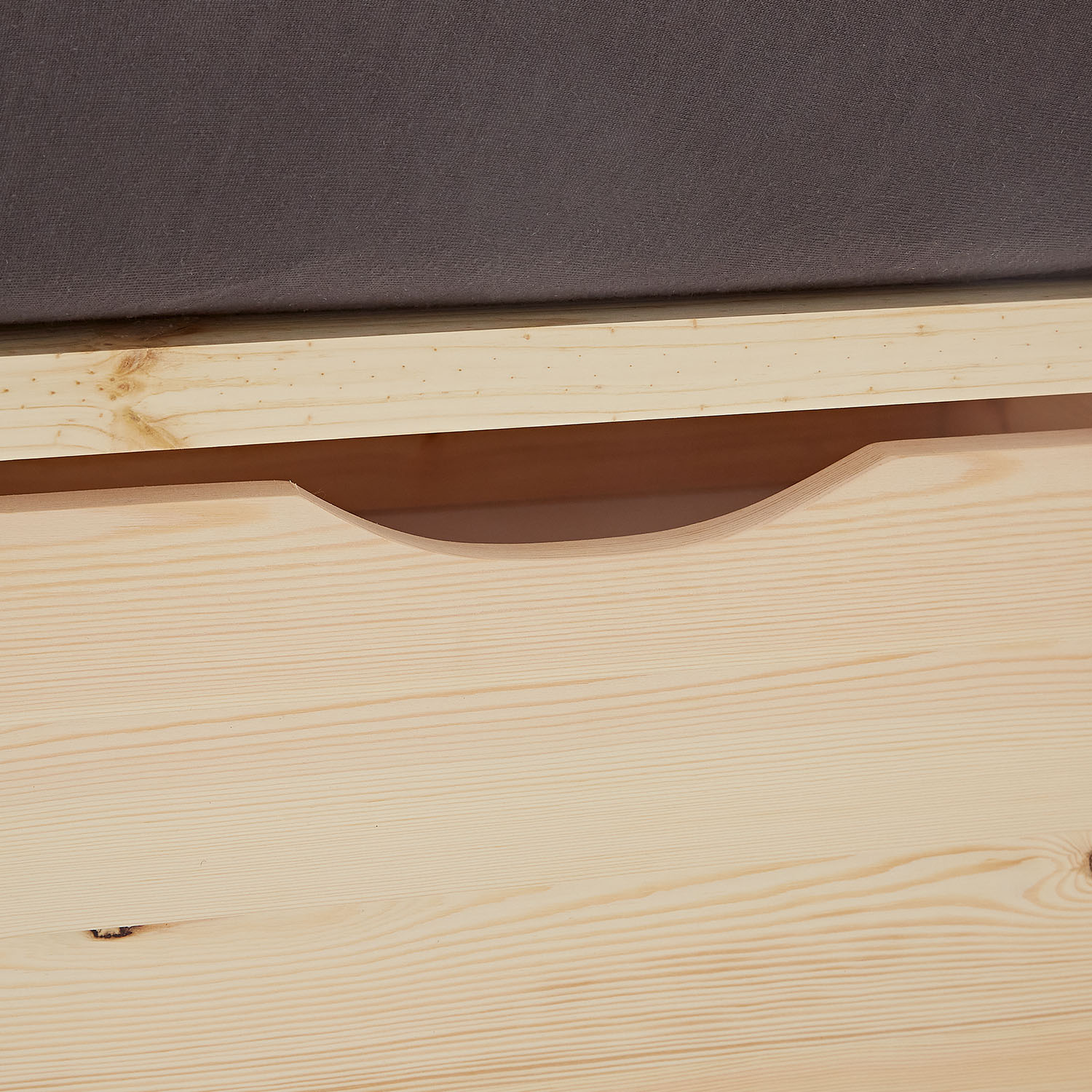 Pallet Bed 100x200 cm Natural | Single Bed with Storage Drawers | with Slatted Frame | Wood | Kids Youth Guest Bedroom