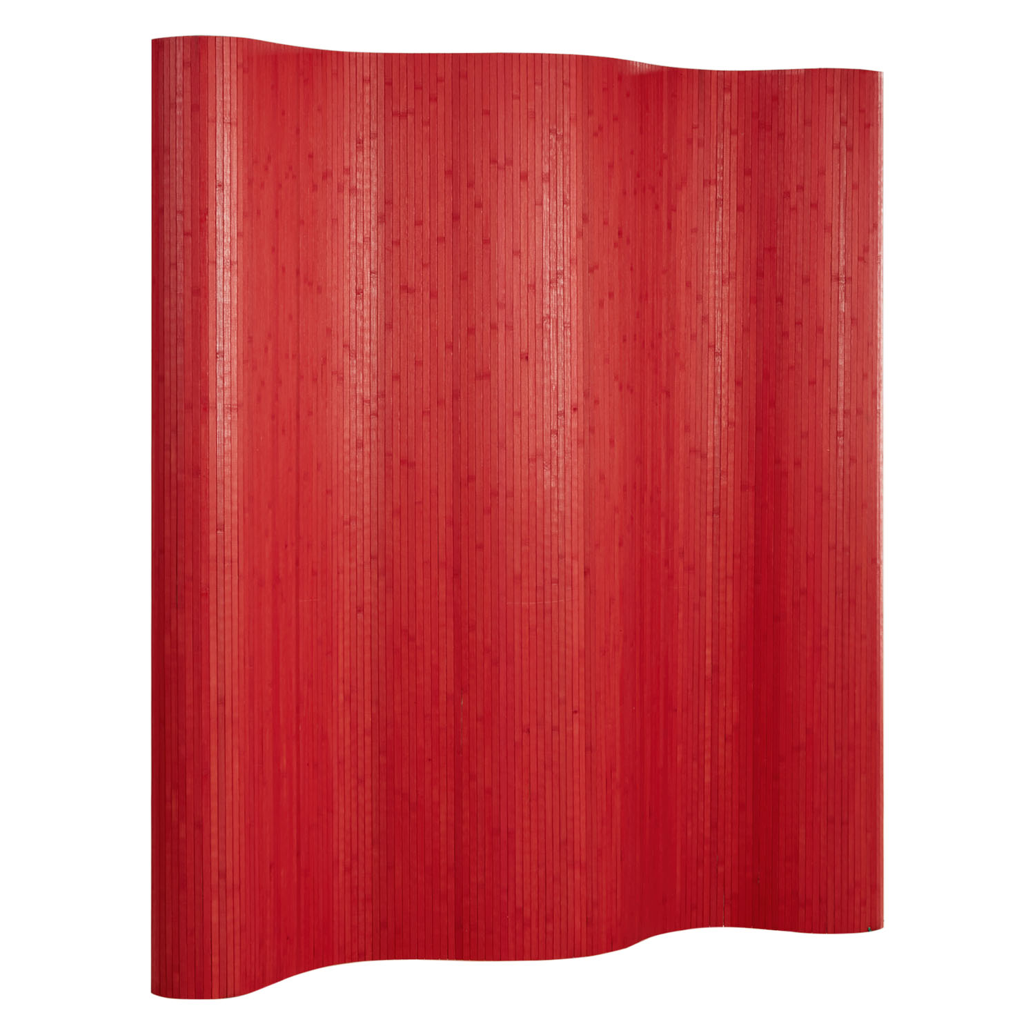 Paravent Bamboo Height 200 cm Red | Room Divider Partition Privacy Screen