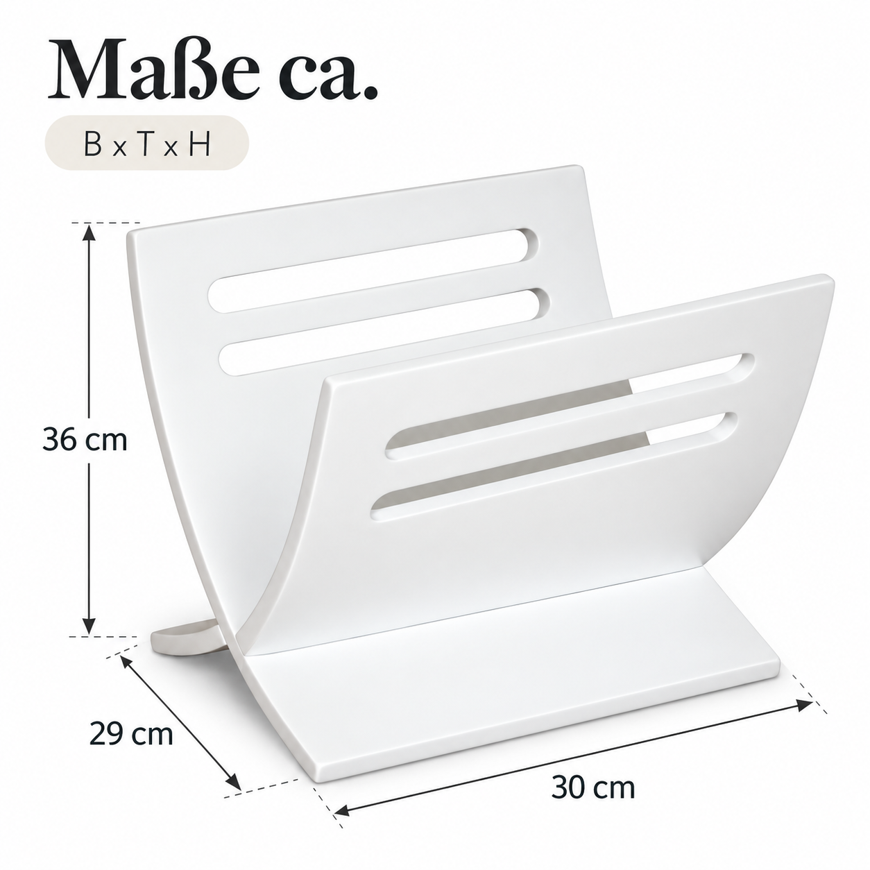 Newspaper Rack magazine holder white