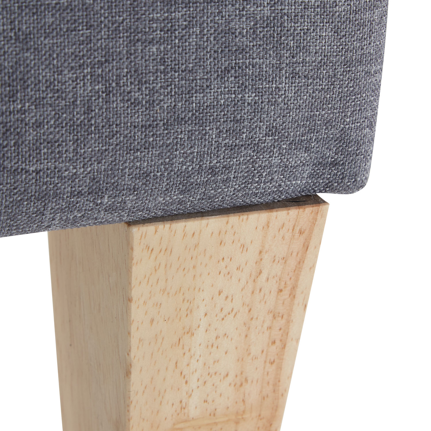 Upholstered bed 90x200 cm grey | with slatted frame | with mattress | single fabric bed frame