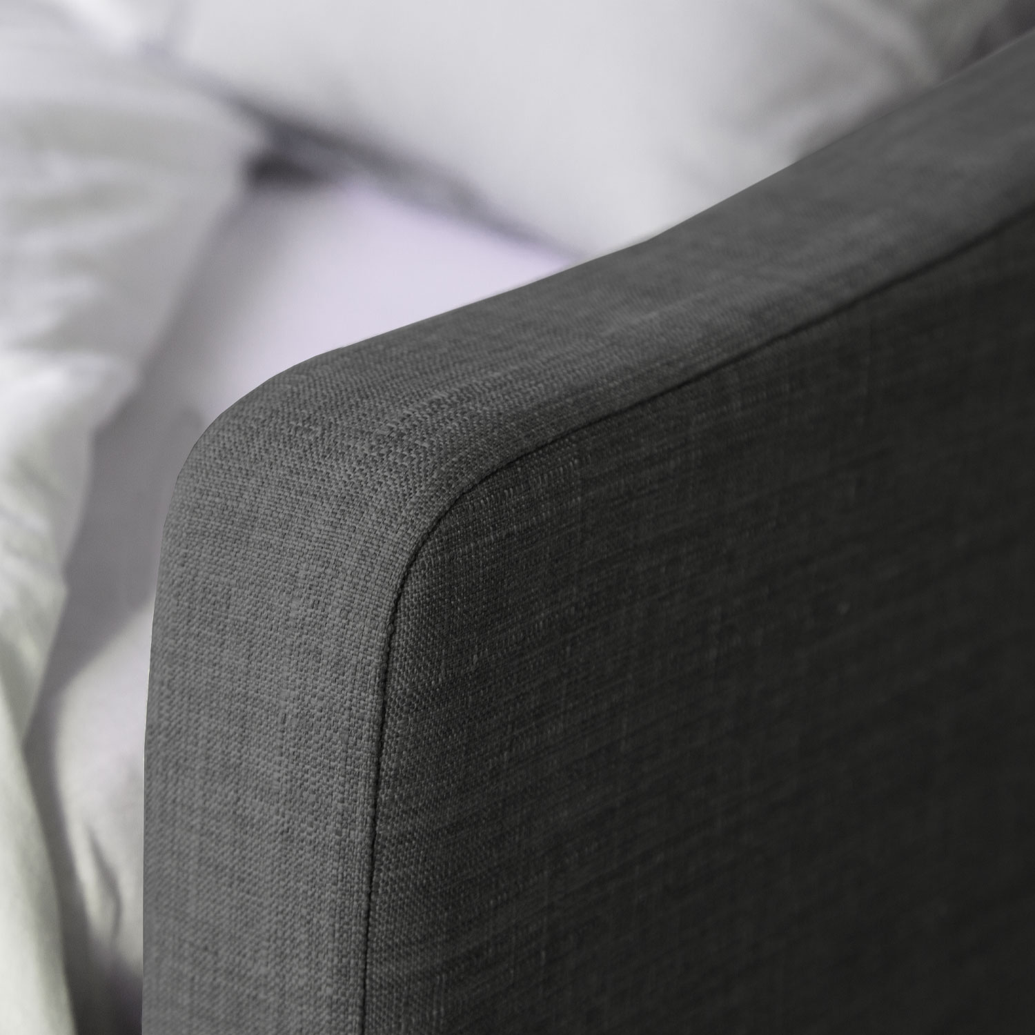 Upholstered Bed 90x200 cm Gray with Storage – Daybed & Pull-Out Guest Bed