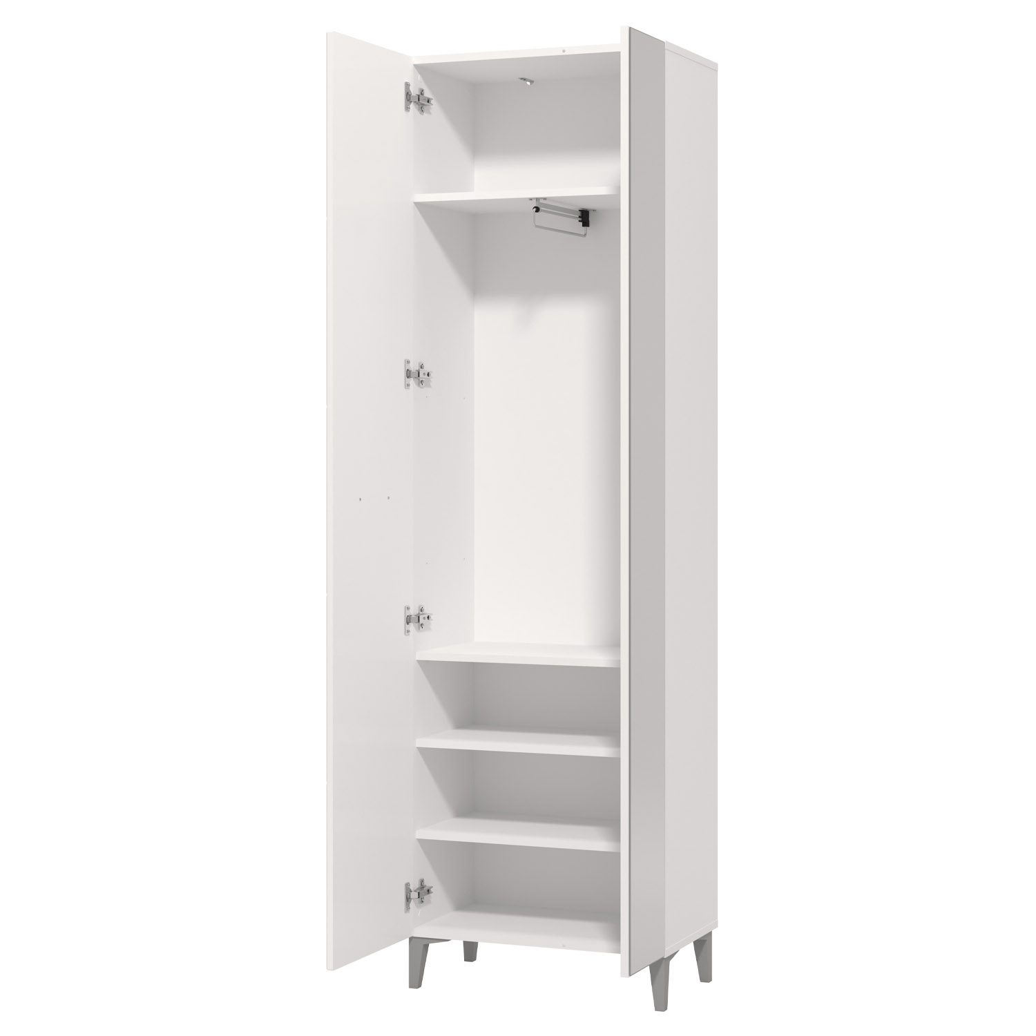 Wardrobe Hallway Furniture Set Hall Unit Hallway Wardrobe White High Gloss 5 Piece Concrete Look