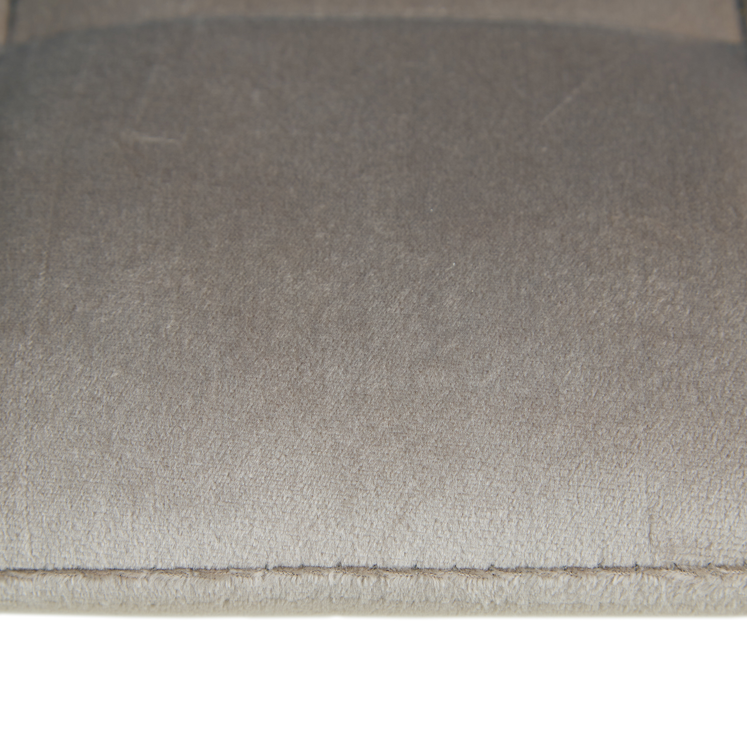 Light Gray Velvet Upholstered Chair with Gold Legs – Elegant Velvet Dining Chair Without Armrests