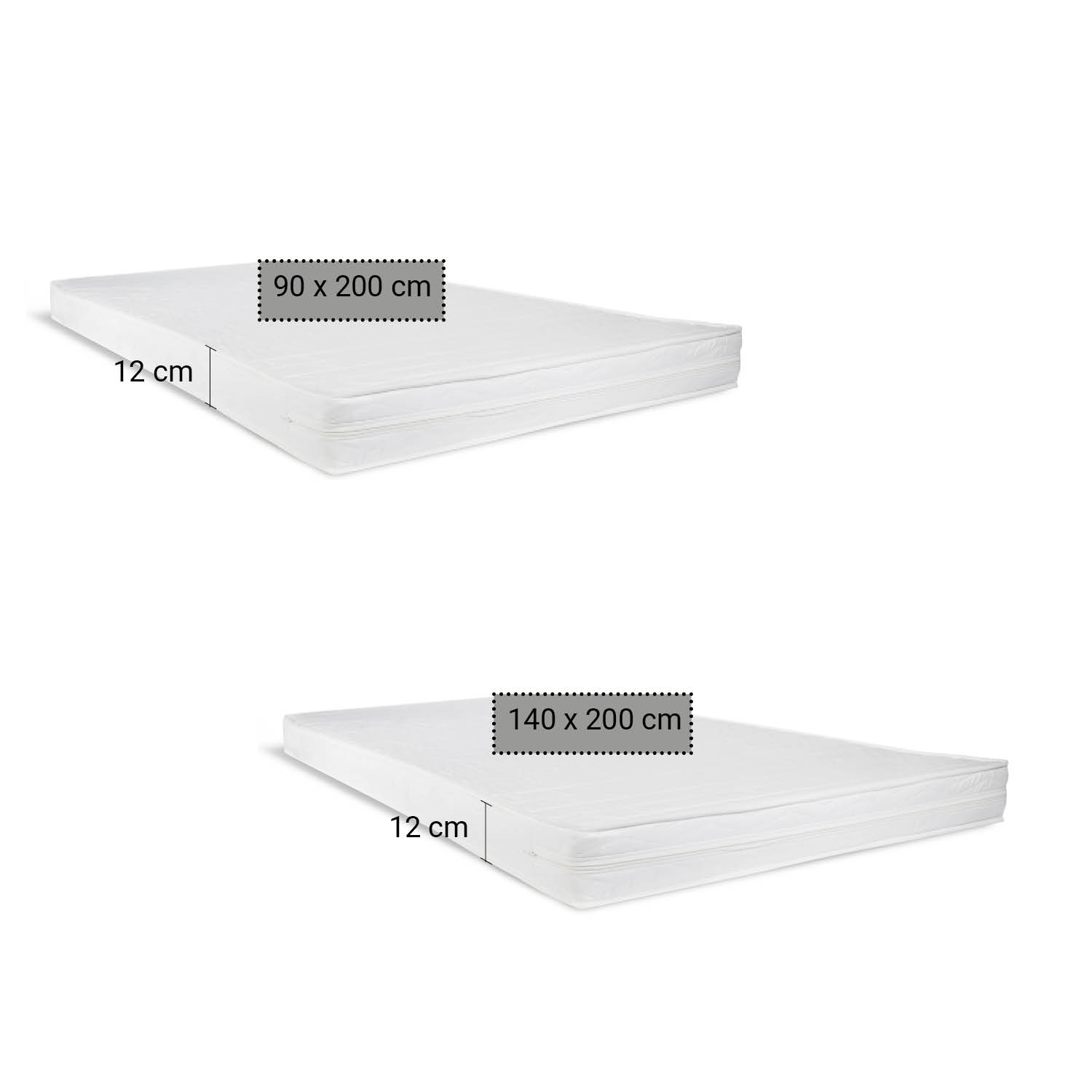 Bunk Bed Kids Bed 90x200 and 140x200 cm White Grey 2 Mattresses Wood Cabin Bed High Sleeper Bed Loft Bed Childrens Bed Twin Bed Drawer