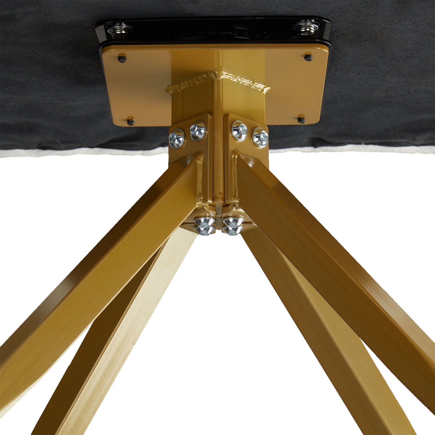 Oak dining set, 160–200 cm, extendable, with 4 bouclé swivel chairs in beige and a gold frame