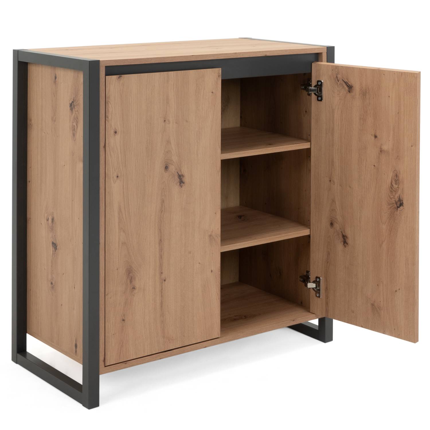 Sideboard Cupboard Storage Cabinet Wood Oak Living Room Industrial Look
