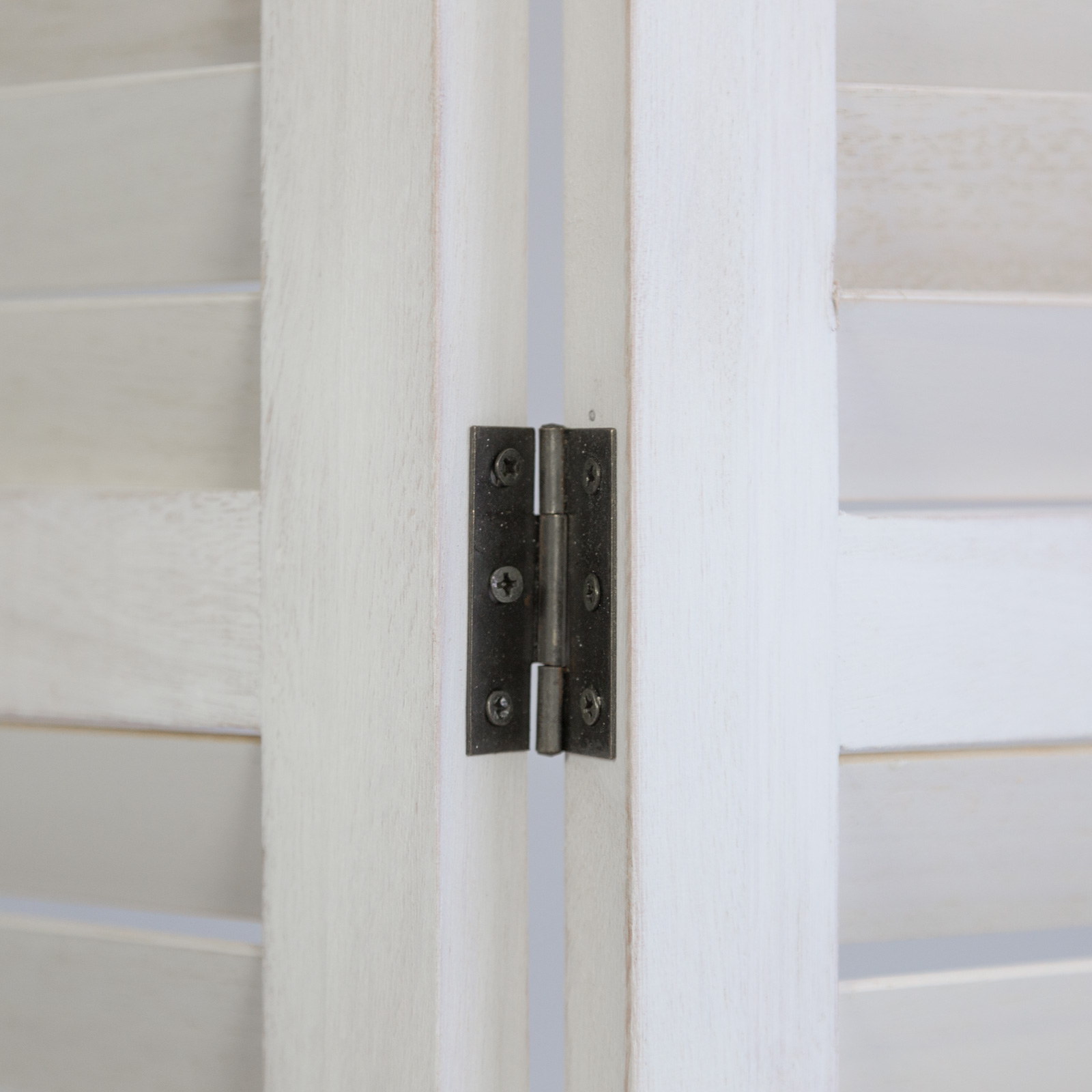 Paravent White Wooden Slats | 3-panel | Wood | Room Divider Partition Privacy Screen