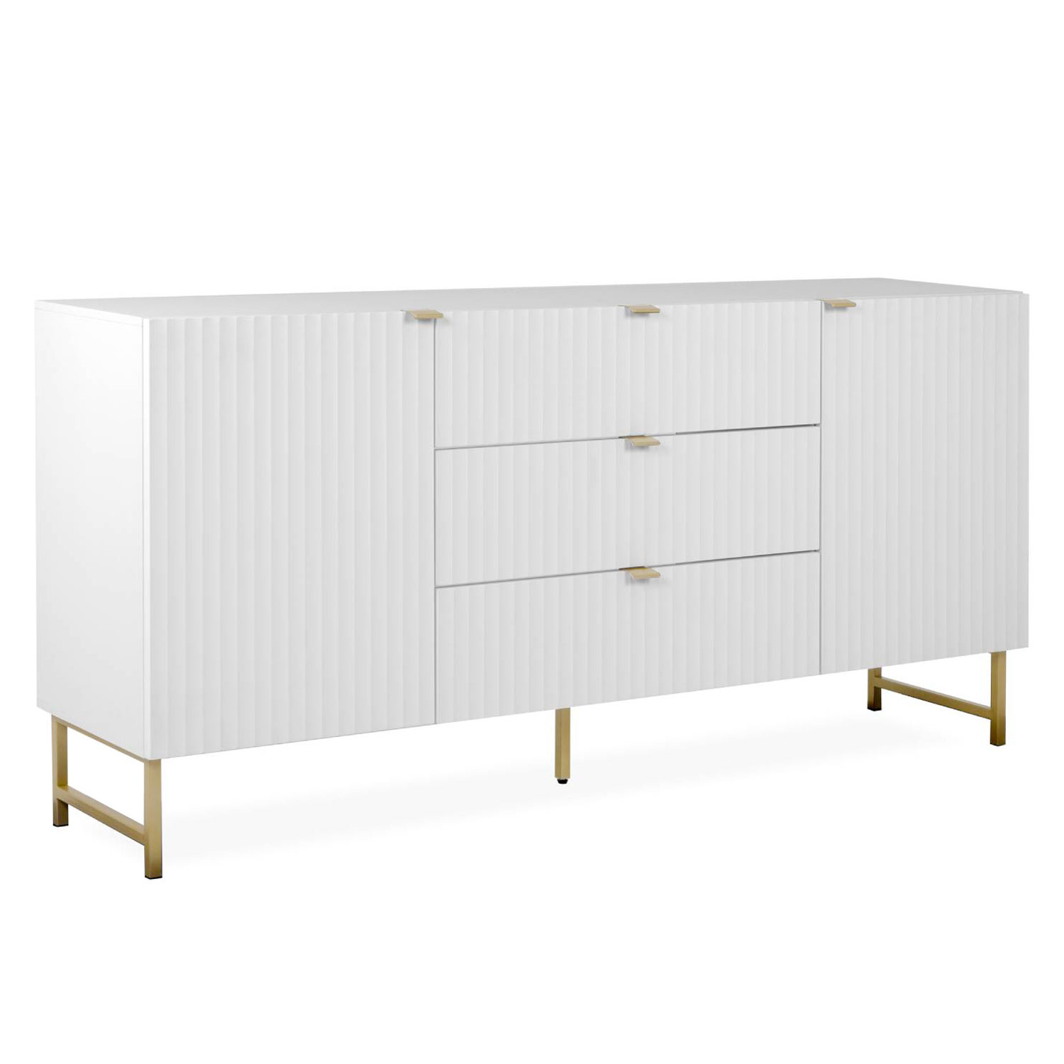 Sideboard Chest of Drawers White Cupboard Wood Living Room Cabinet