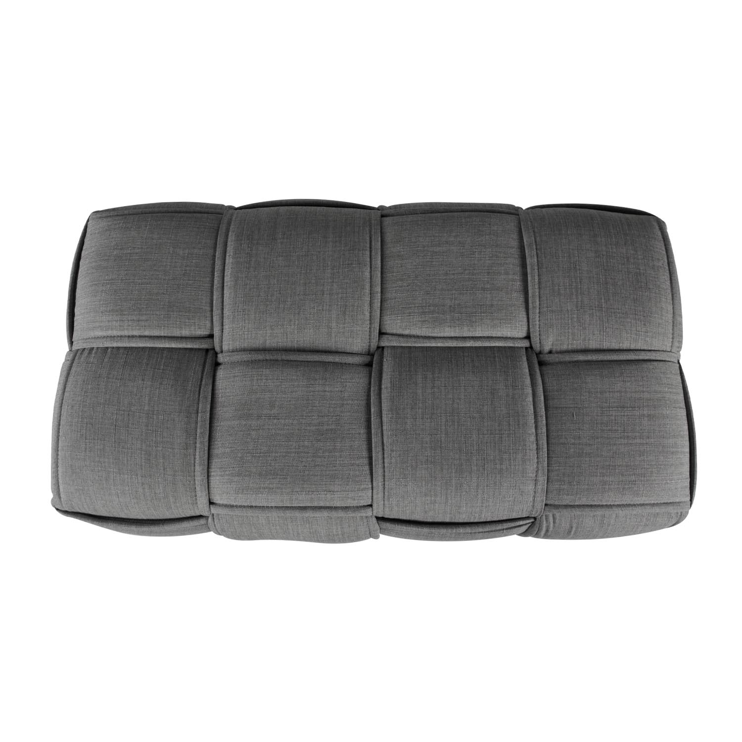 Bench Stool Grey 2 Seater Cube Seat Upholstered Stool Upholstery Chair