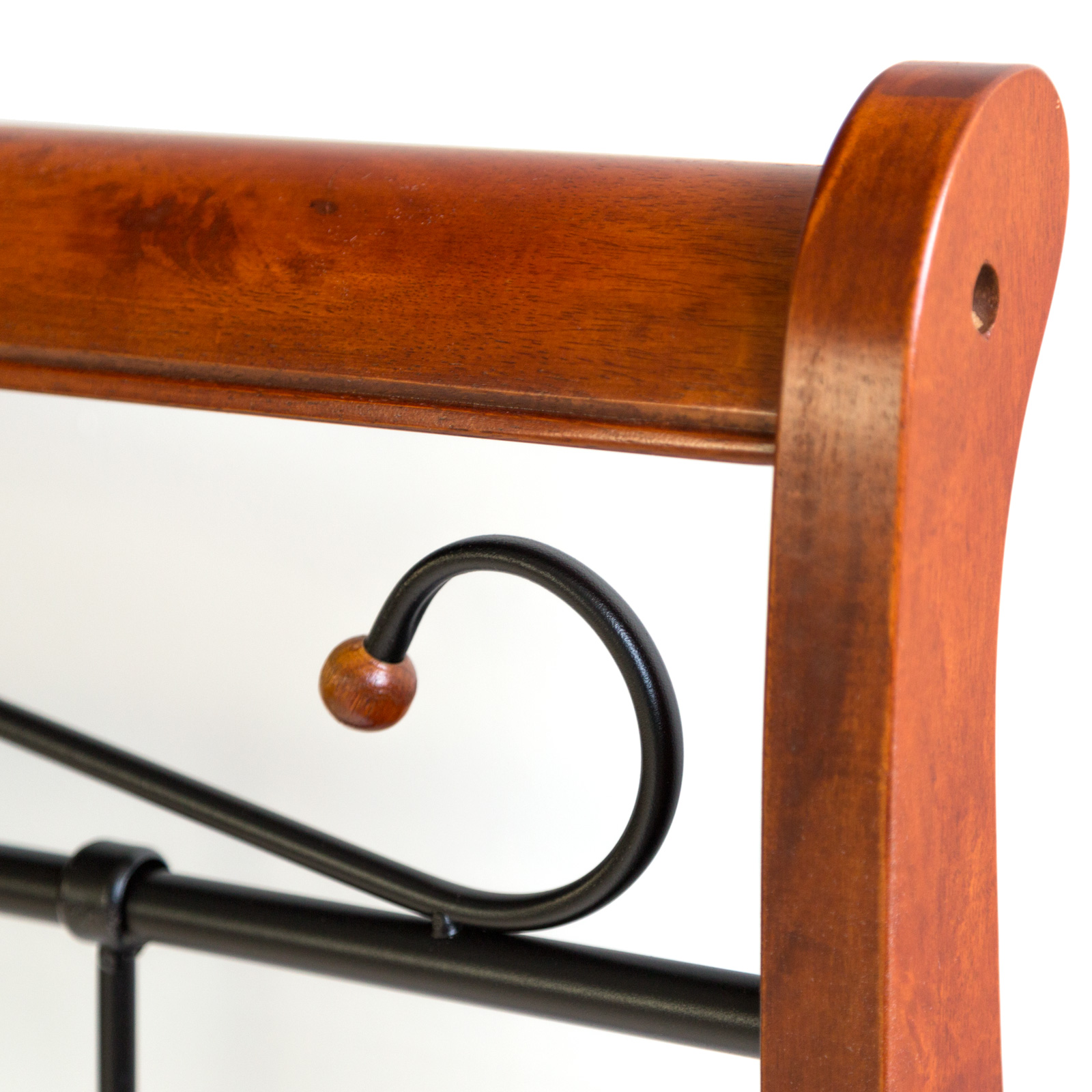 Metal bed 140 160 180 x 200 Bed frame with slatted frame Double Bed Wood Black Brown