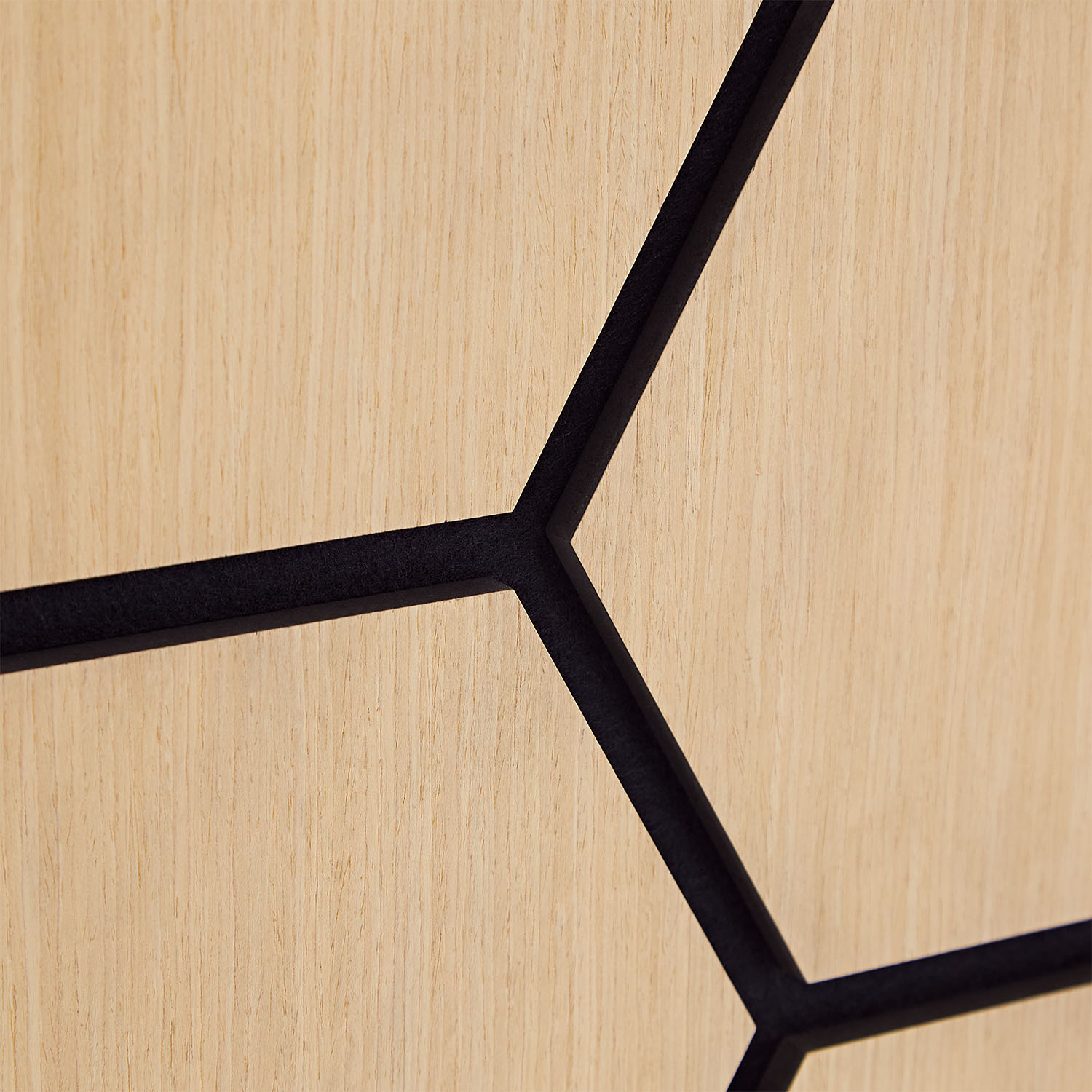 Acoustic Panels Wall Panels Hexagon Honeycomb 76 x 62 cm Natural Oak | Wood | 8-piece Set | 3D