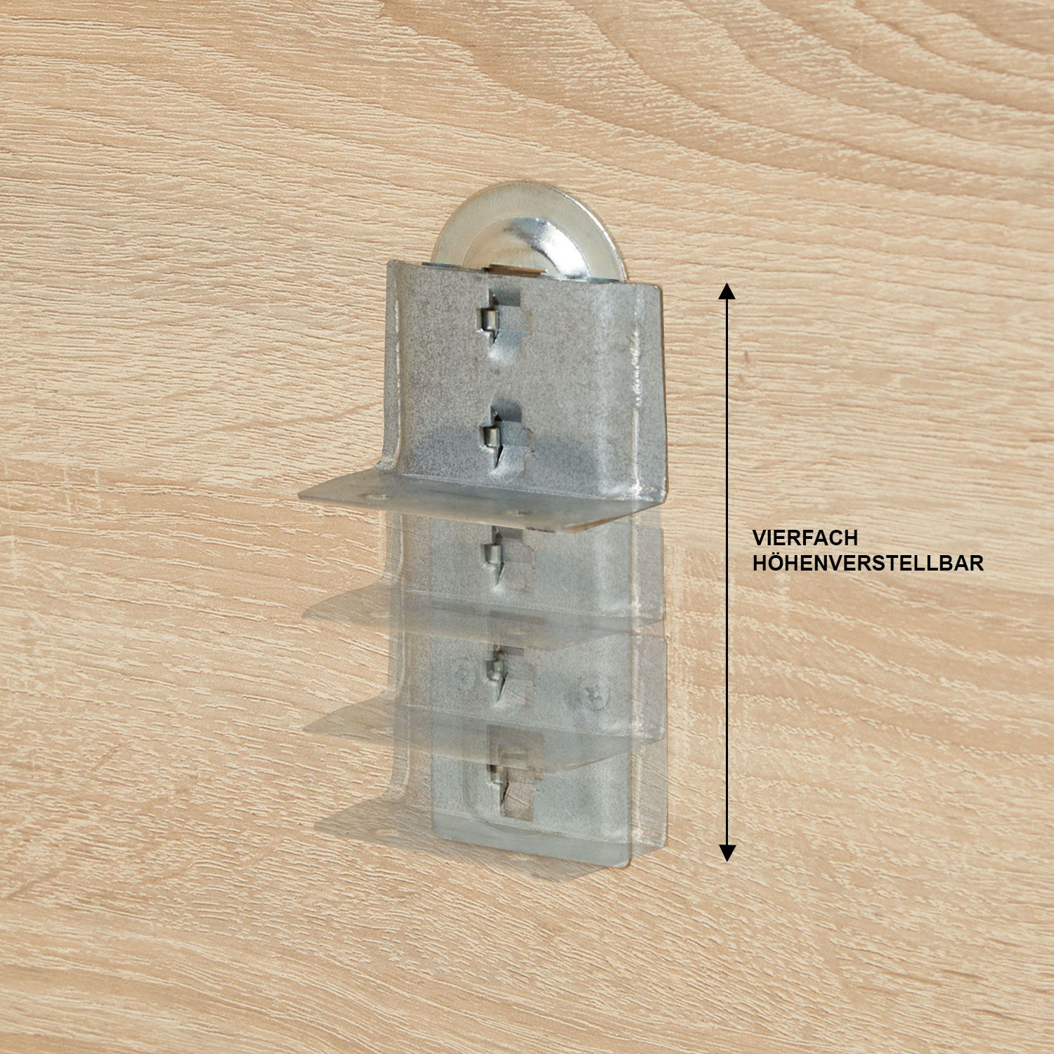 Comfort Bed 100x200 cm Natural | Senior Bed Height Adjustable | Single Bed | Wood | without Slatted Frame