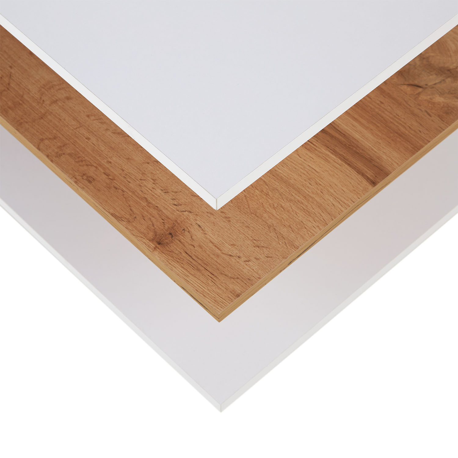 Coffee Table 90x50 cm Living Room Table Storage Wooden White Table Oak Sofa Table