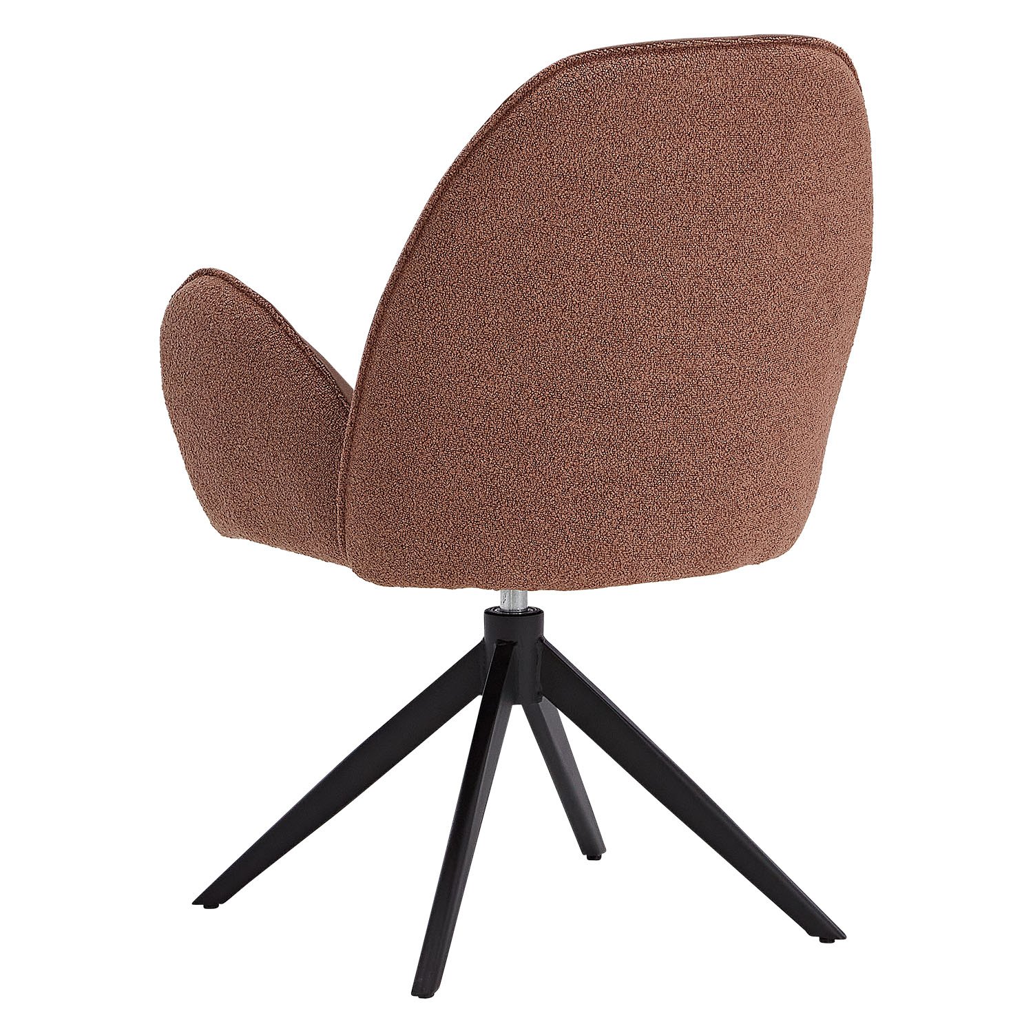 Dining Chair Set of 6 Modern Egg Chairs Bouclé Leather Brown Armchairs Dining Room Chairs Upholstered Chairs Eames Chairs