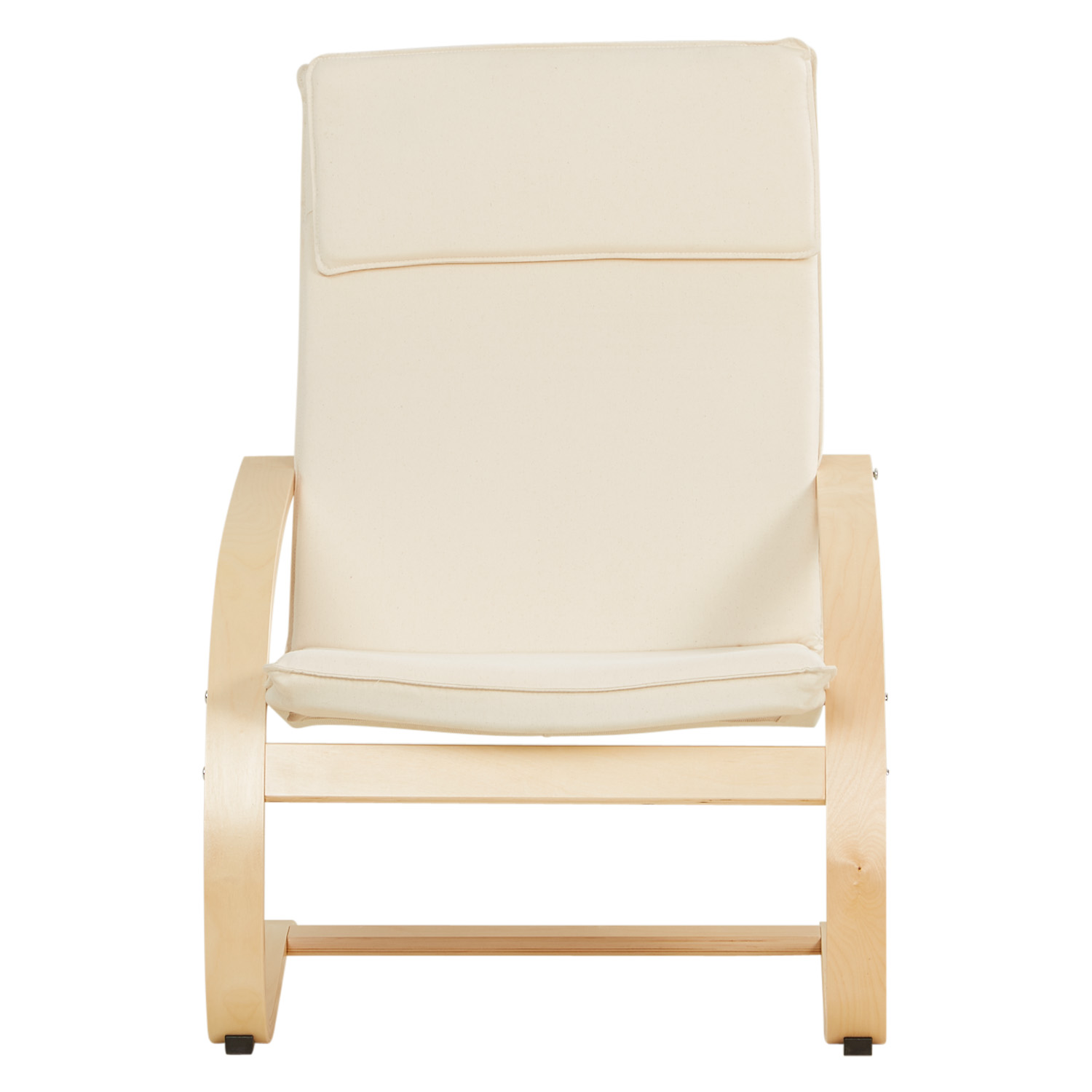 Relaxsessel Natur | without Footrest | Natural Wood | Glider Rocking Chair Nursing Chair Recliner