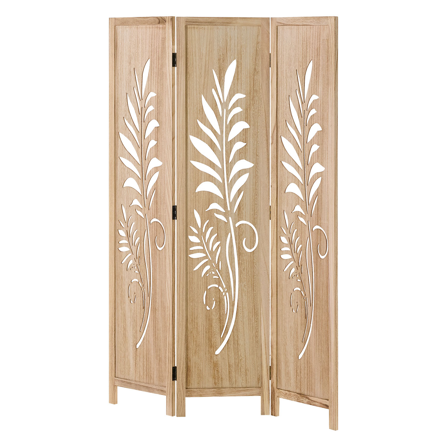 Paravent Natural Design | 3-panel | Wood | Decorative Room Divider | Partition Privacy Screen