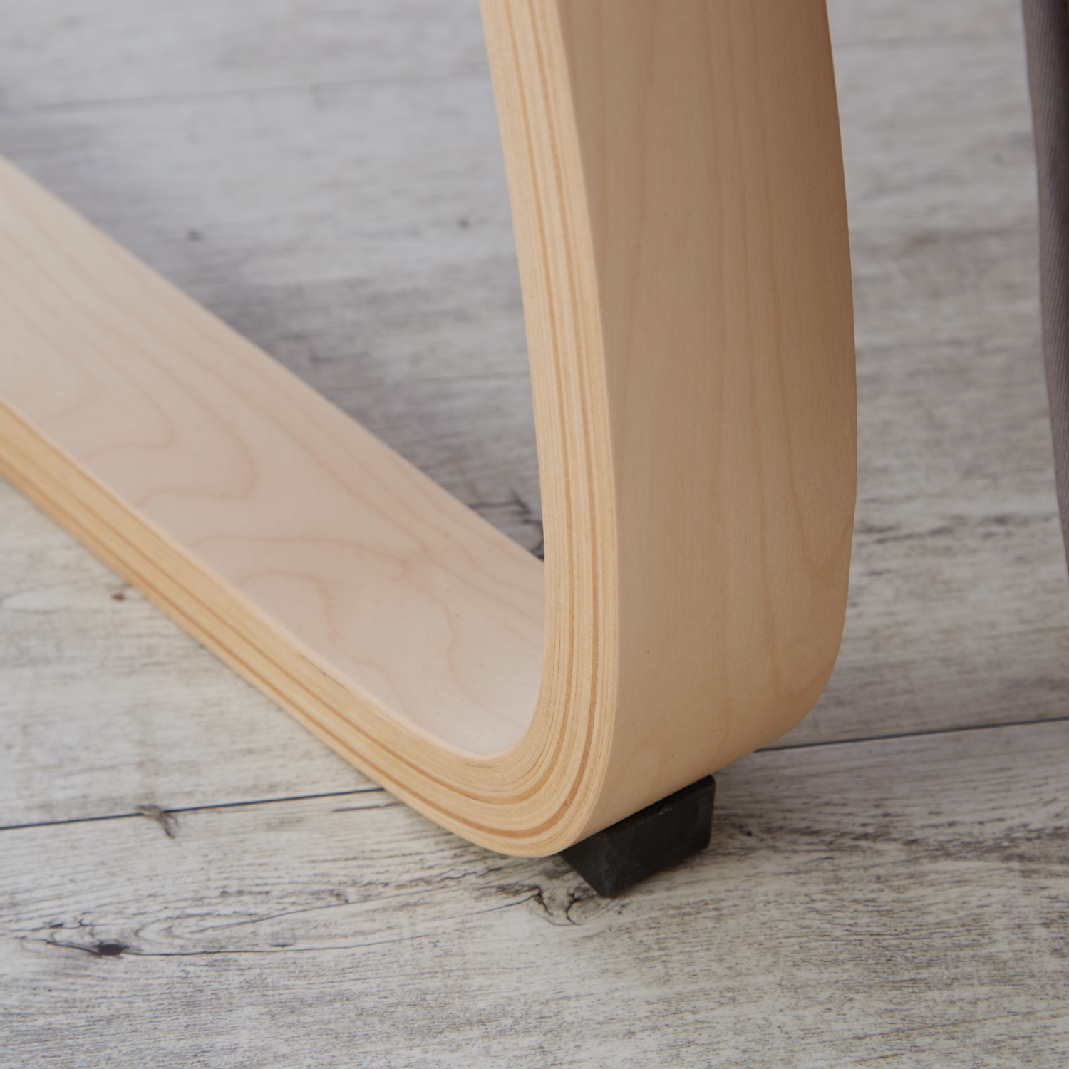 Relaxsessel Grau | with Footrest | Natural Wood | Glider Rocking Chair Nursing Chair Recliner