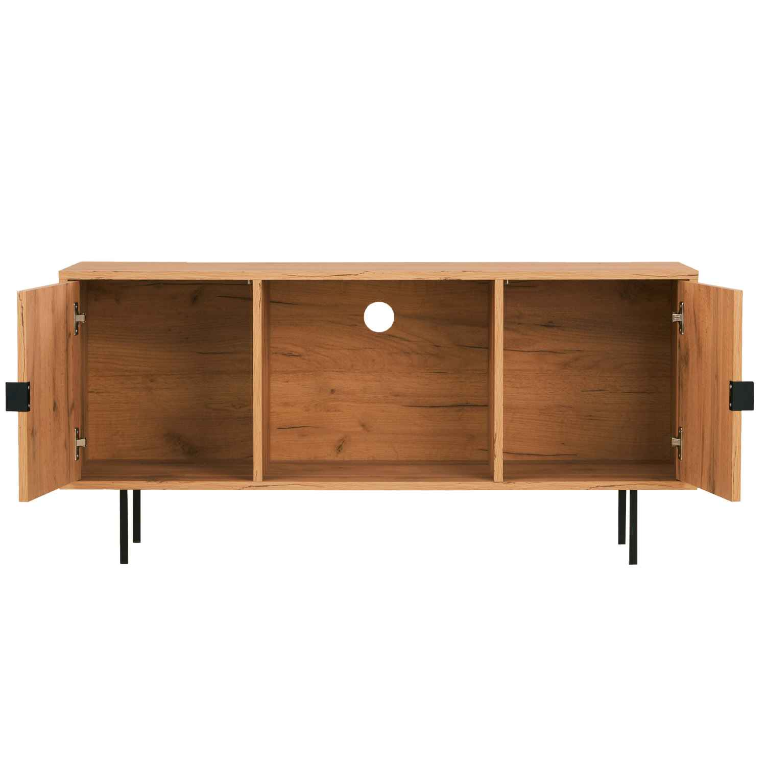 TV Board Wood TV Cabinet Lowboard Sideboard Grey Oak