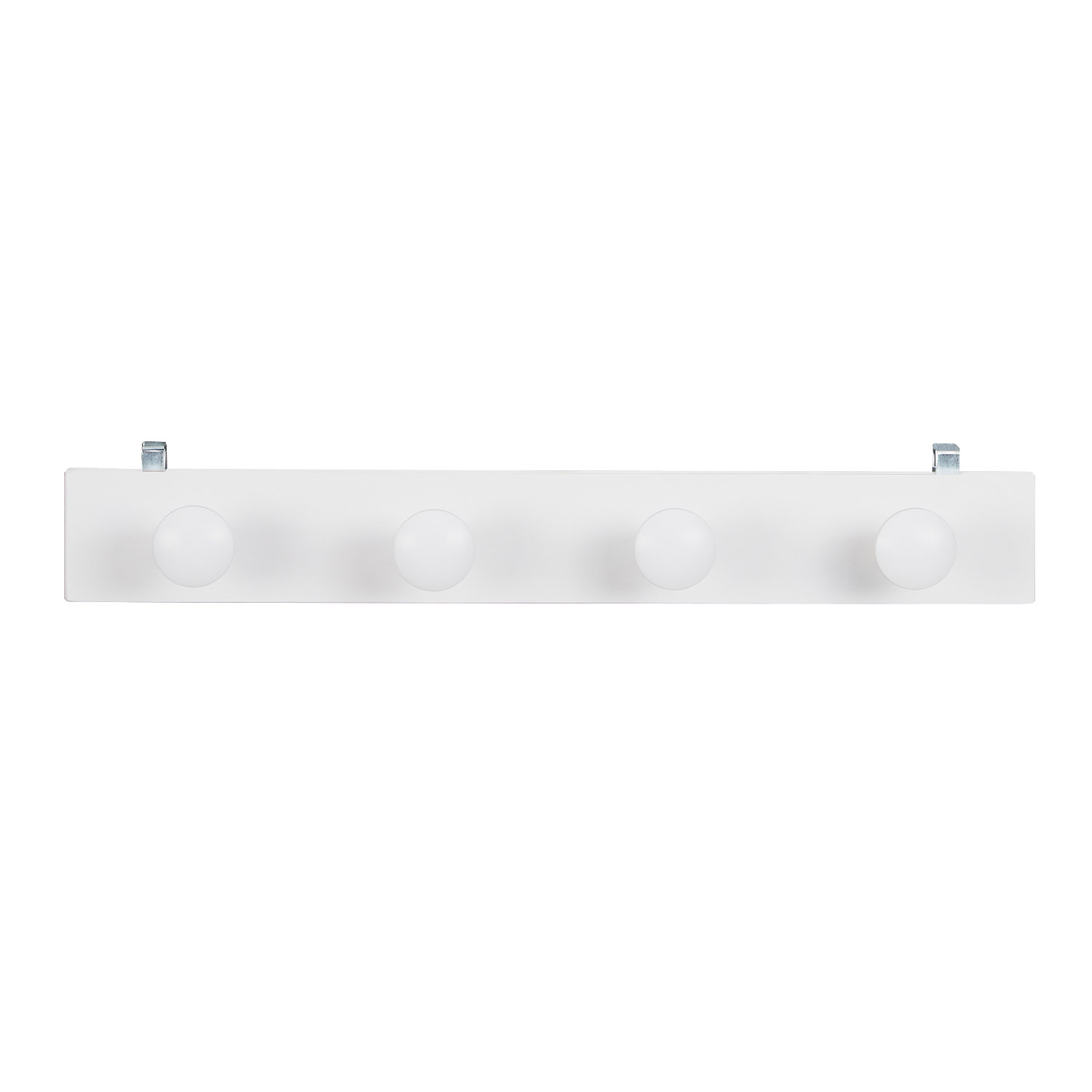Children's Coat Rack Wood White Coat Hook Coat Rail for Loft Bed 4 Hooks Kids Room