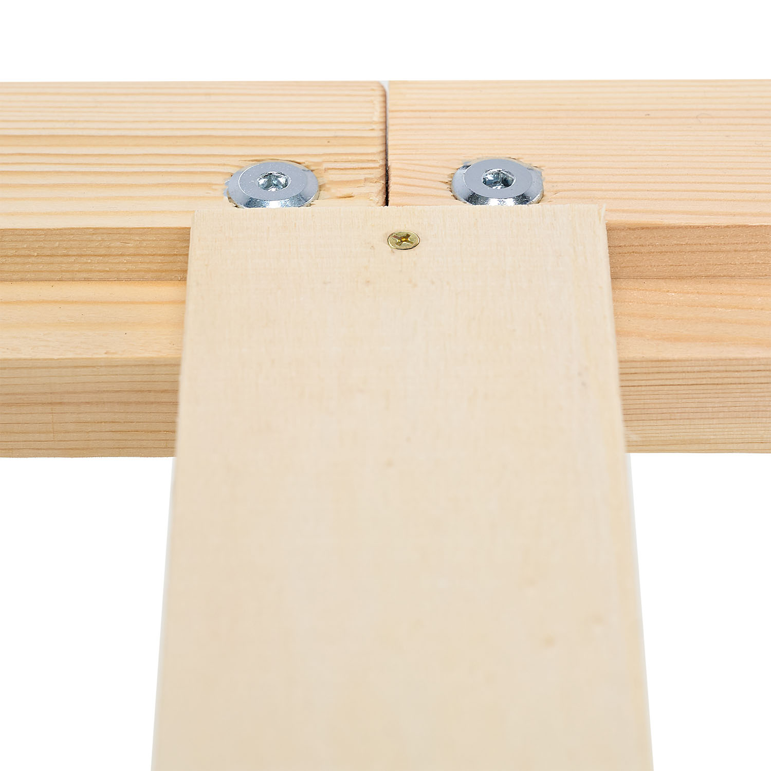 Pallet Bed 140x200 cm Natural – Wooden Double Bed with Slatted Base