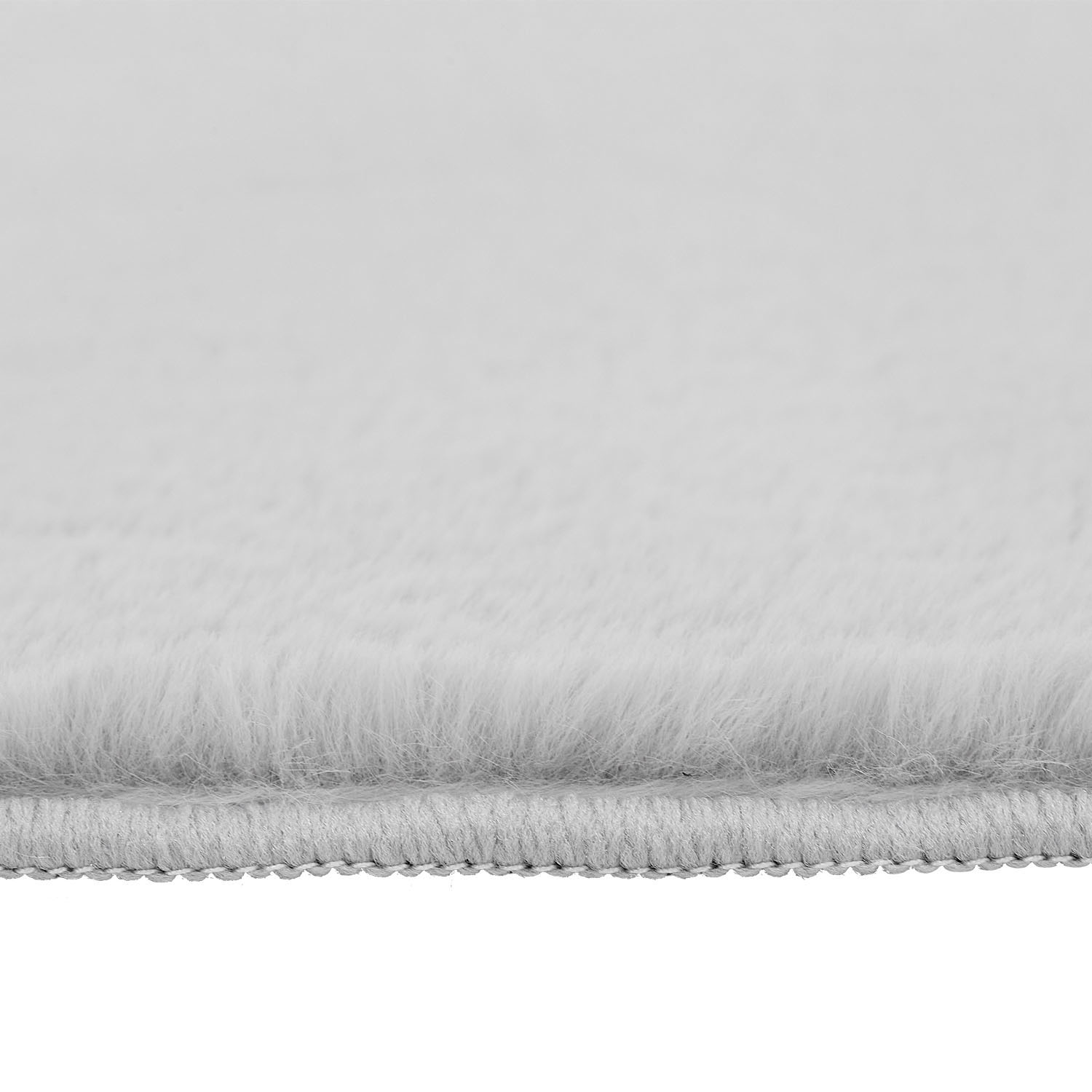 Soft Grey Rug 160x230 cm – Modern Short Pile Living Room Rug – Non Slip Bedroom Carpet – Washable Fluffy Area Rug