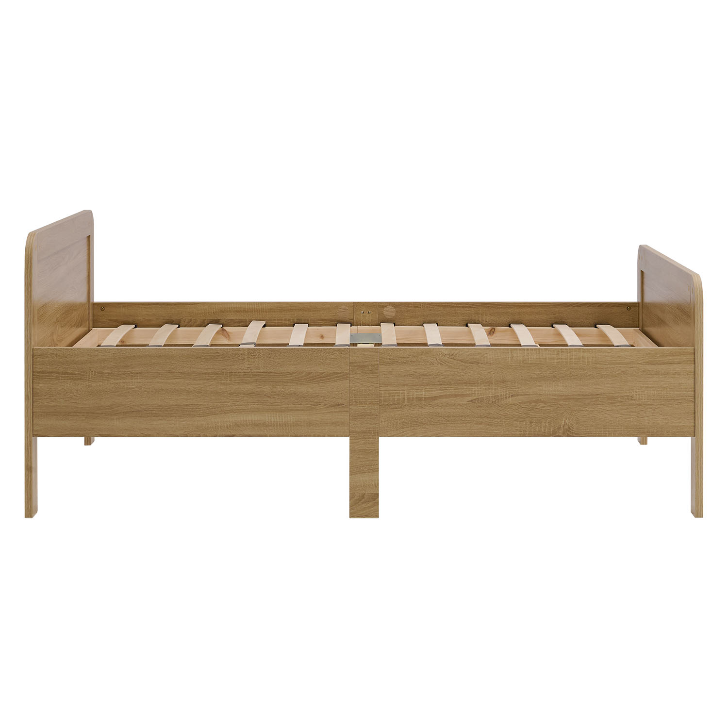 Comfort Bed 120x200 cm Natural | Senior Bed Height Adjustable with Slatted Frame | Double Bed | Wood