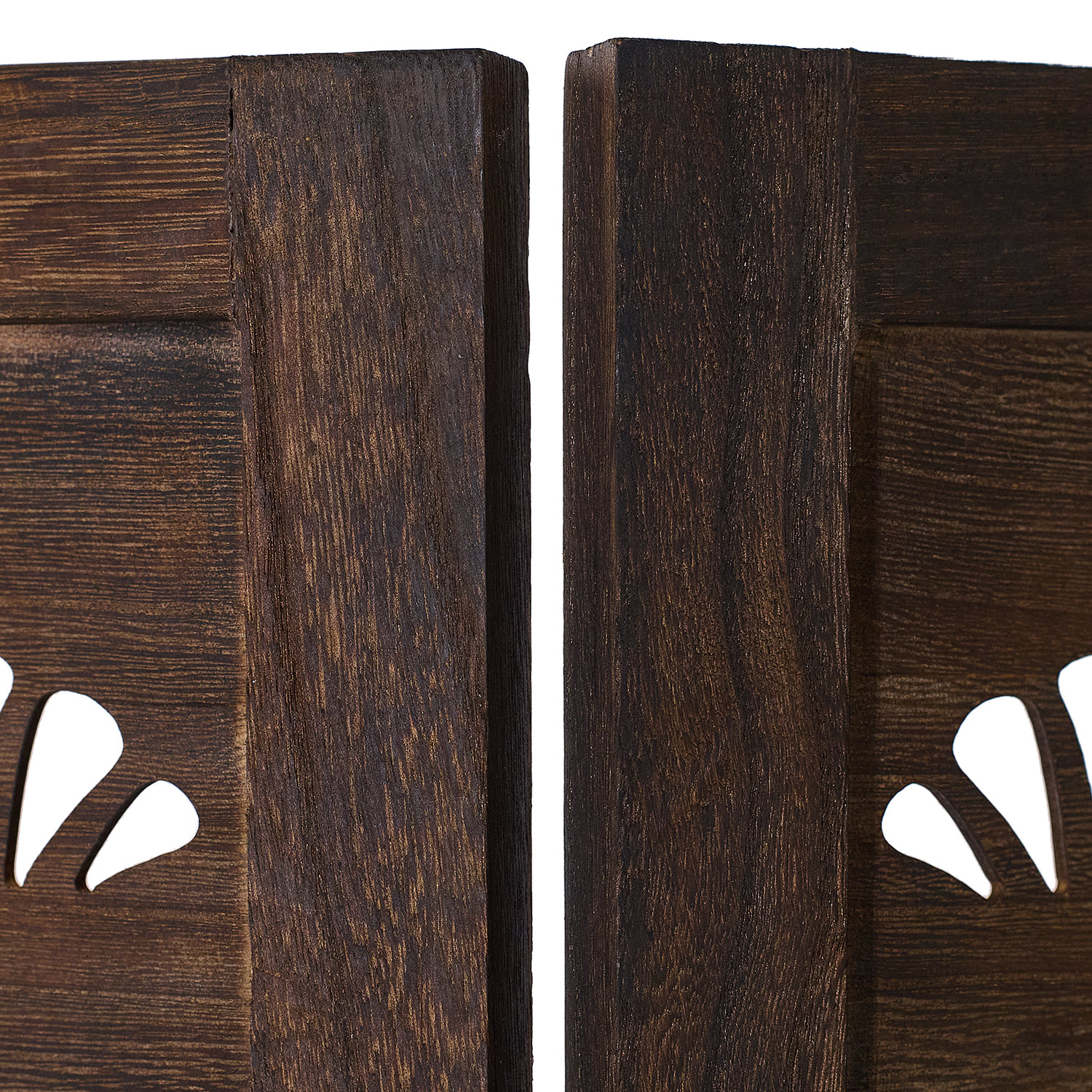 Paravent Brown Design | 3-panel | Wood | Decorative Room Divider | Partition Privacy Screen