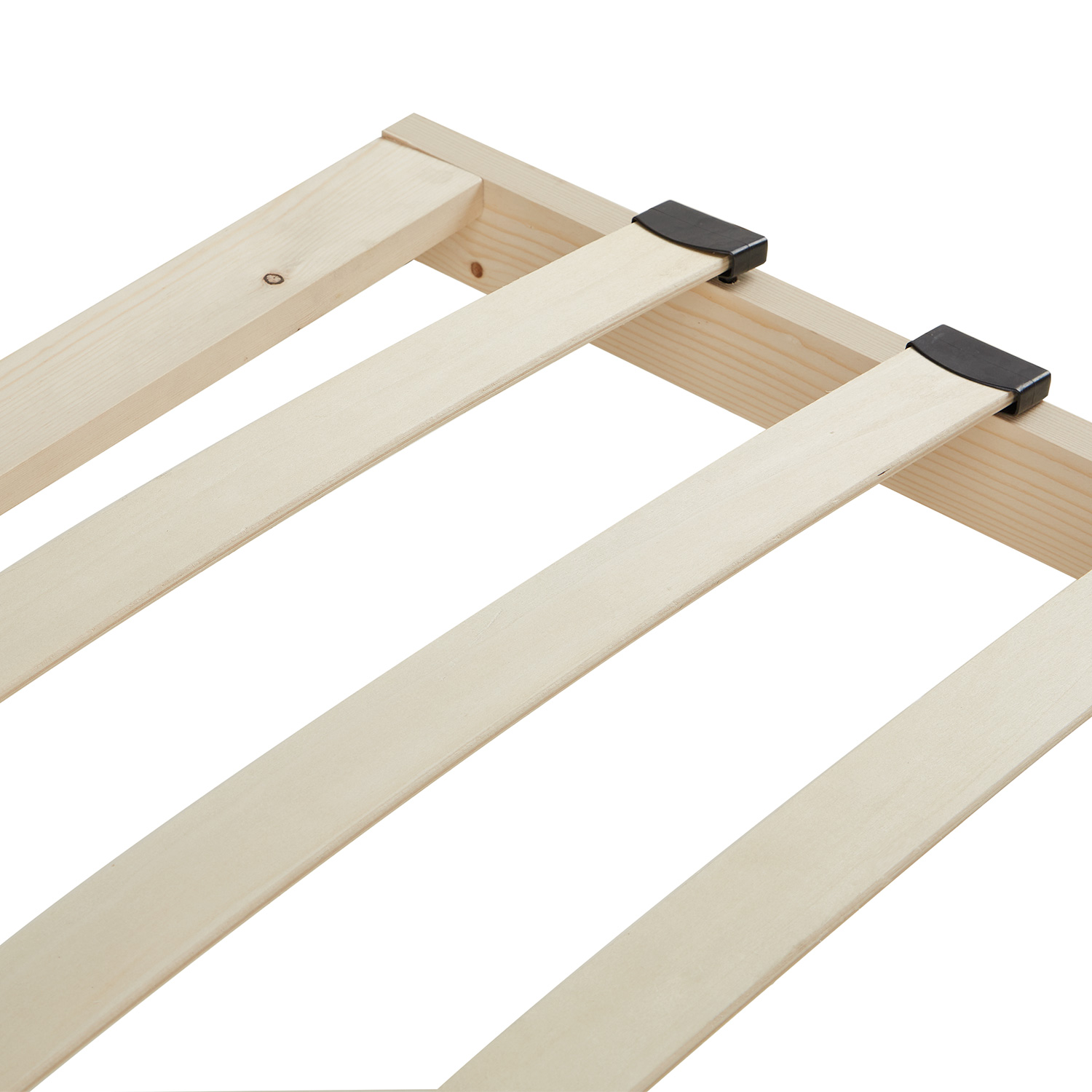 Comfort Bed 90x200 cm Natural | Senior Bed Height Adjustable with Slatted Frame | Single Bed | Wood