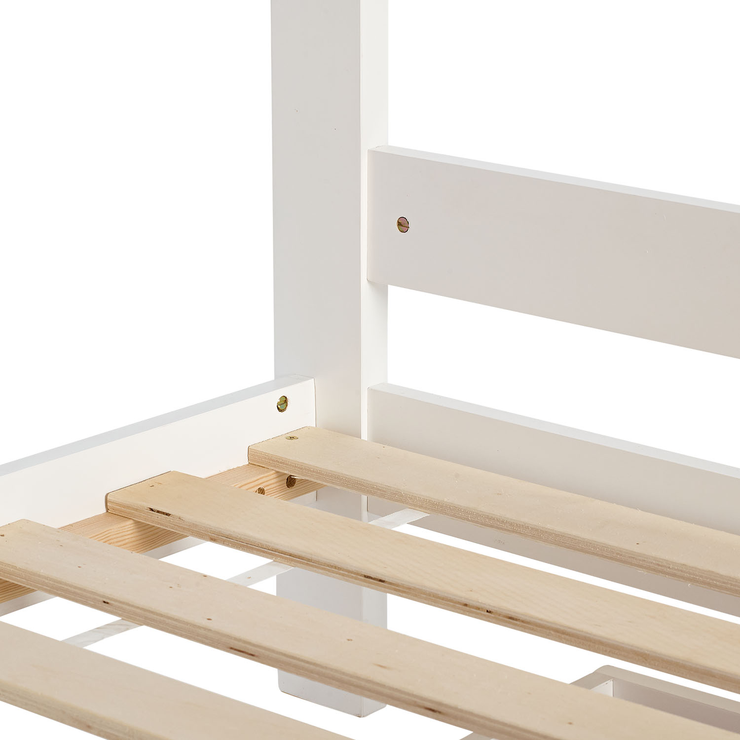 Triple Bunk Bed 90x200 with Mattresses Children´s Bed High Sleeper Cot White Wood Loft Bed Kids Bed