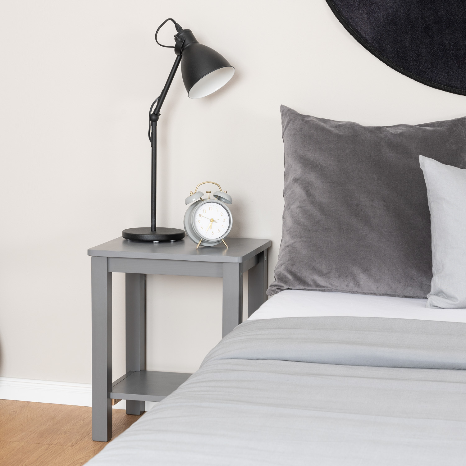 Bedside table grey Sofa Table Wooden Nightstand