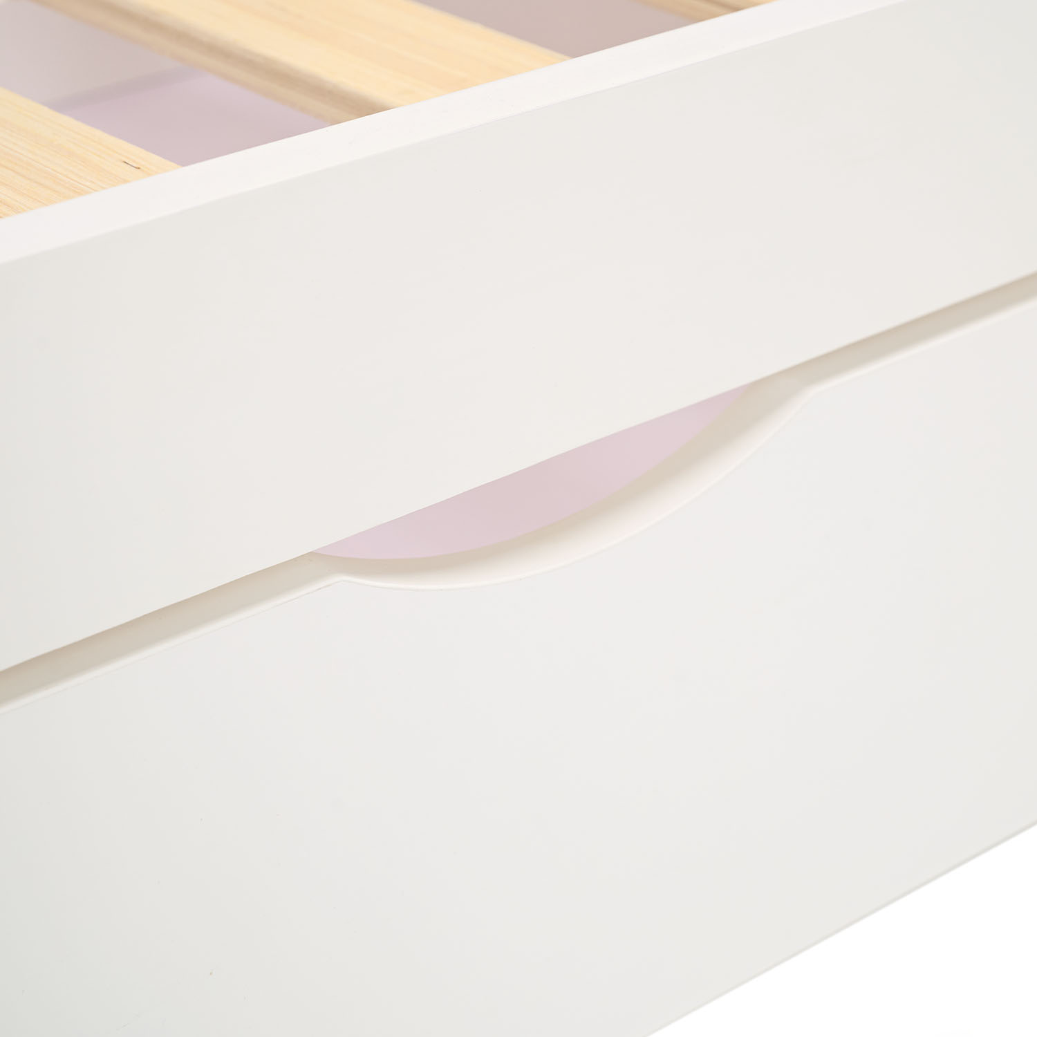 Bunk Bed with 2 Sleeping Surfaces 90x200 cm and 140x200 cm, White | with 2 Underbed Drawers | with Slatted Base