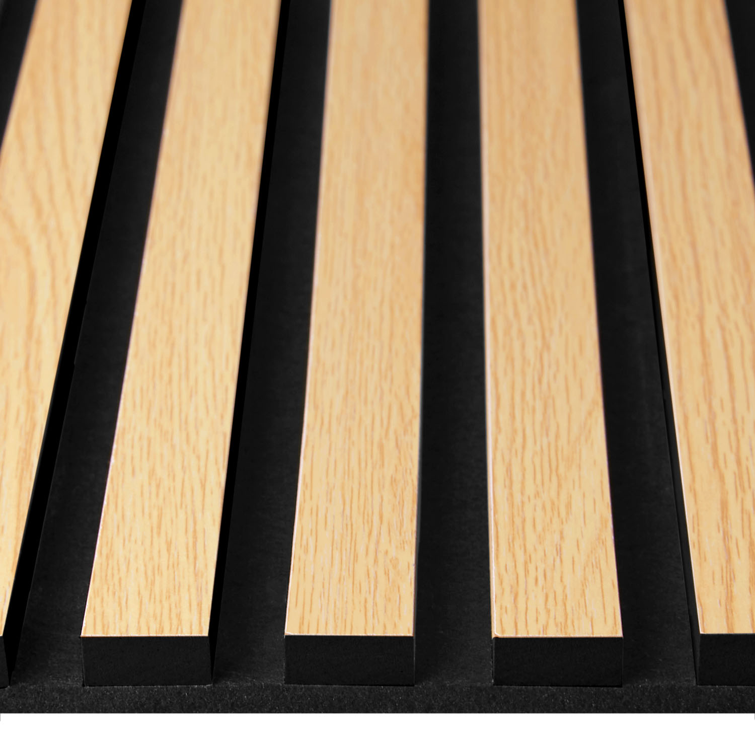 Acoustic Panels Wall Panels 60 x 60 cm Natural Oak | Wood | 1 Piece | 3D Strips