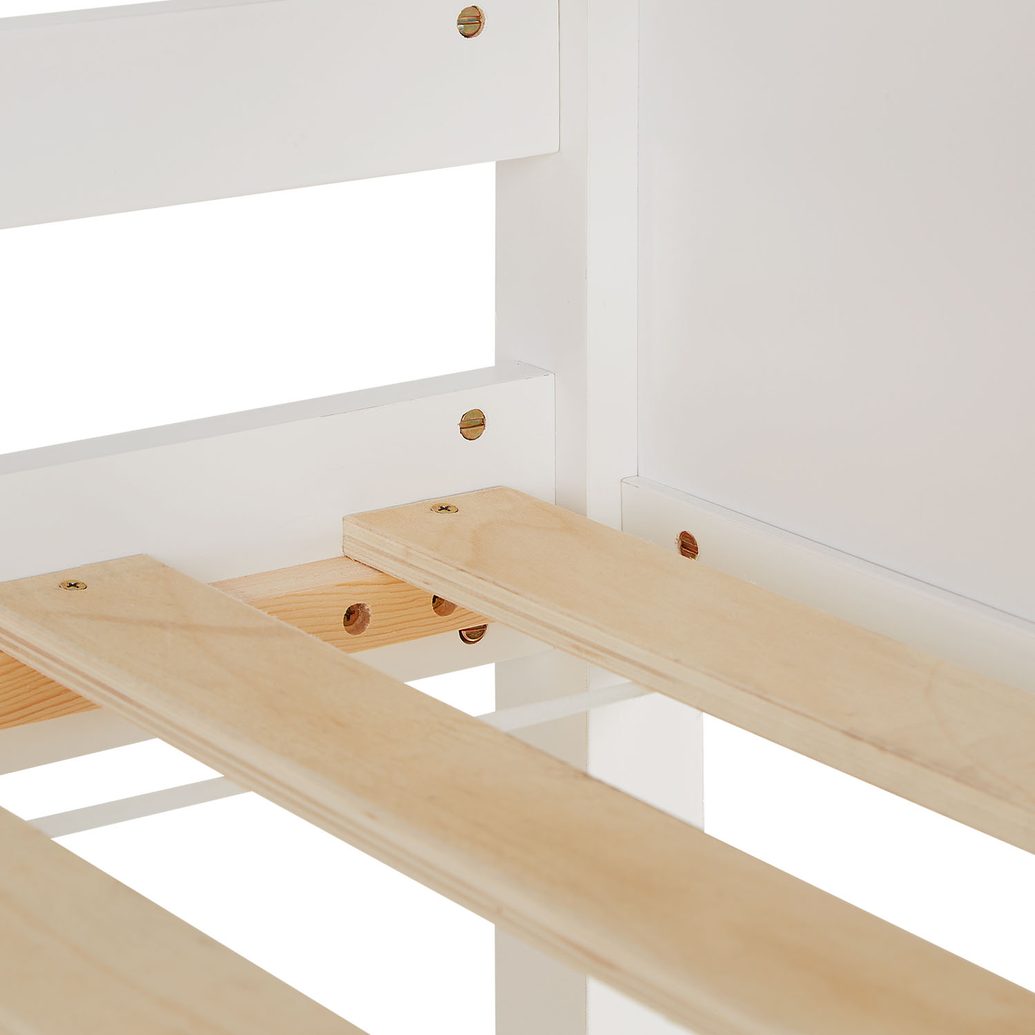 Bunk Bed 2 Sleeping Areas 90x200 cm and 140x200 cm White | with Bed Drawer | with Slatted Frame