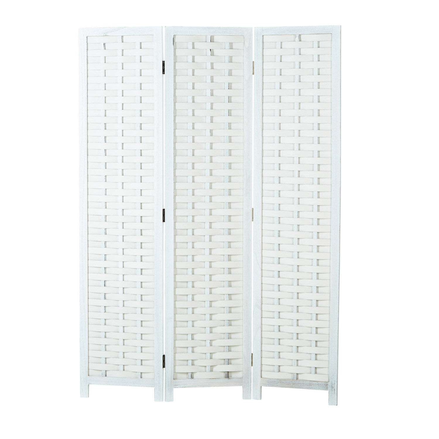 Paravent Natural Rattan-Style | 3-panel | Wood | Room Divider Partition Privacy Screen