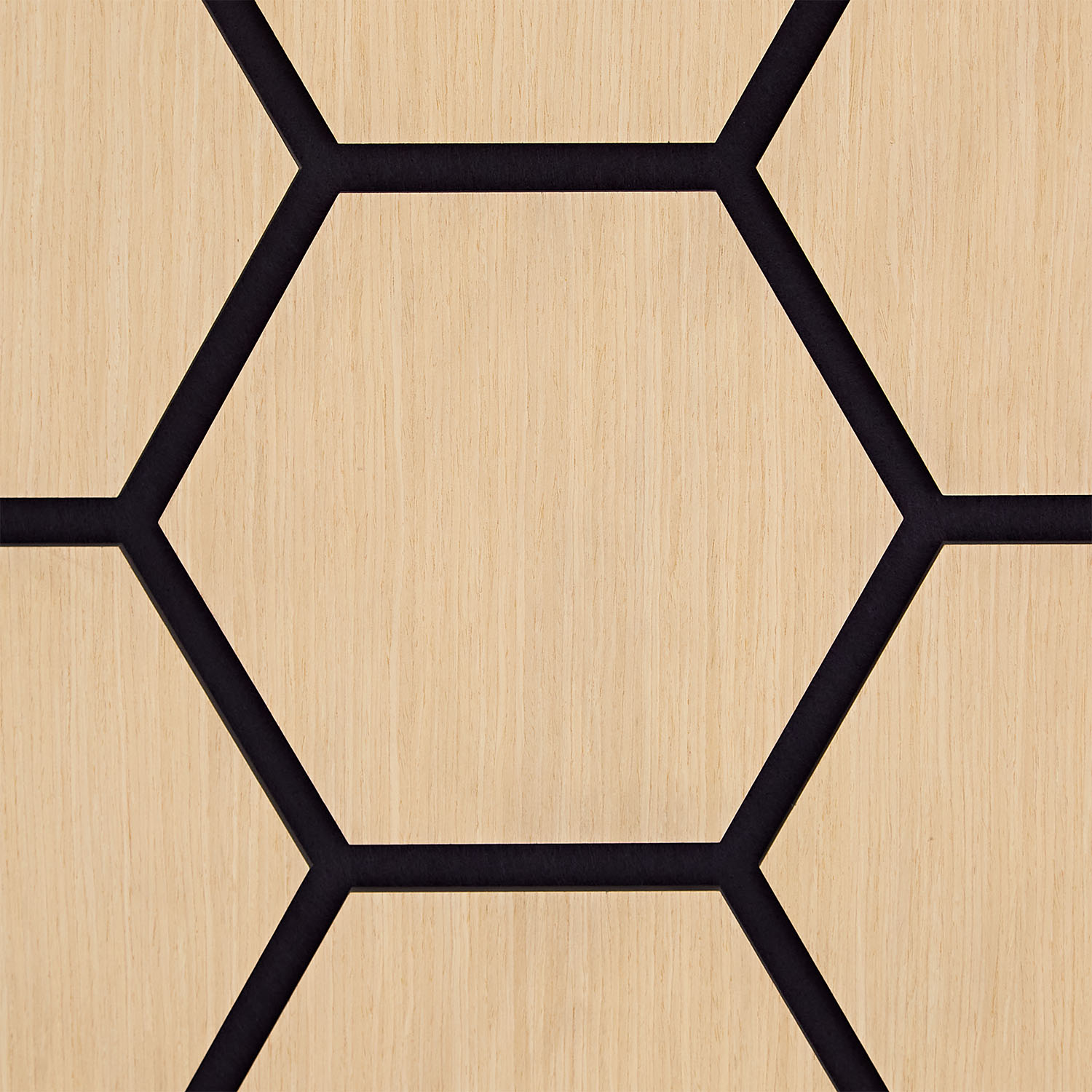Acoustic Panels Wall Panels Hexagon Honeycomb 76 x 62 cm Natural Oak | Wood | 4-piece Set | 3D